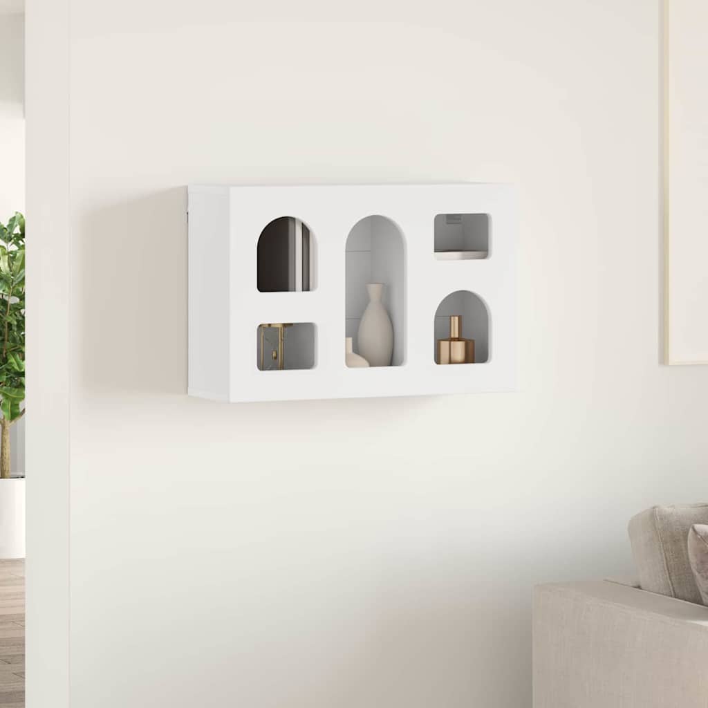 Hängeschrank mit Regal ELST Weiß 60 x 20 x 40 cm Holzwerkstoff