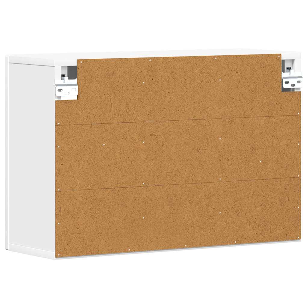 Hängeschrank mit Regal ELST Weiß 60 x 20 x 40 cm Holzwerkstoff