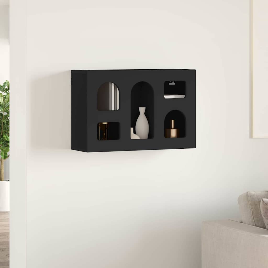 Hängeschrank ELST Schwarz 60 x 20 x 40 cm Holzwerkstoff