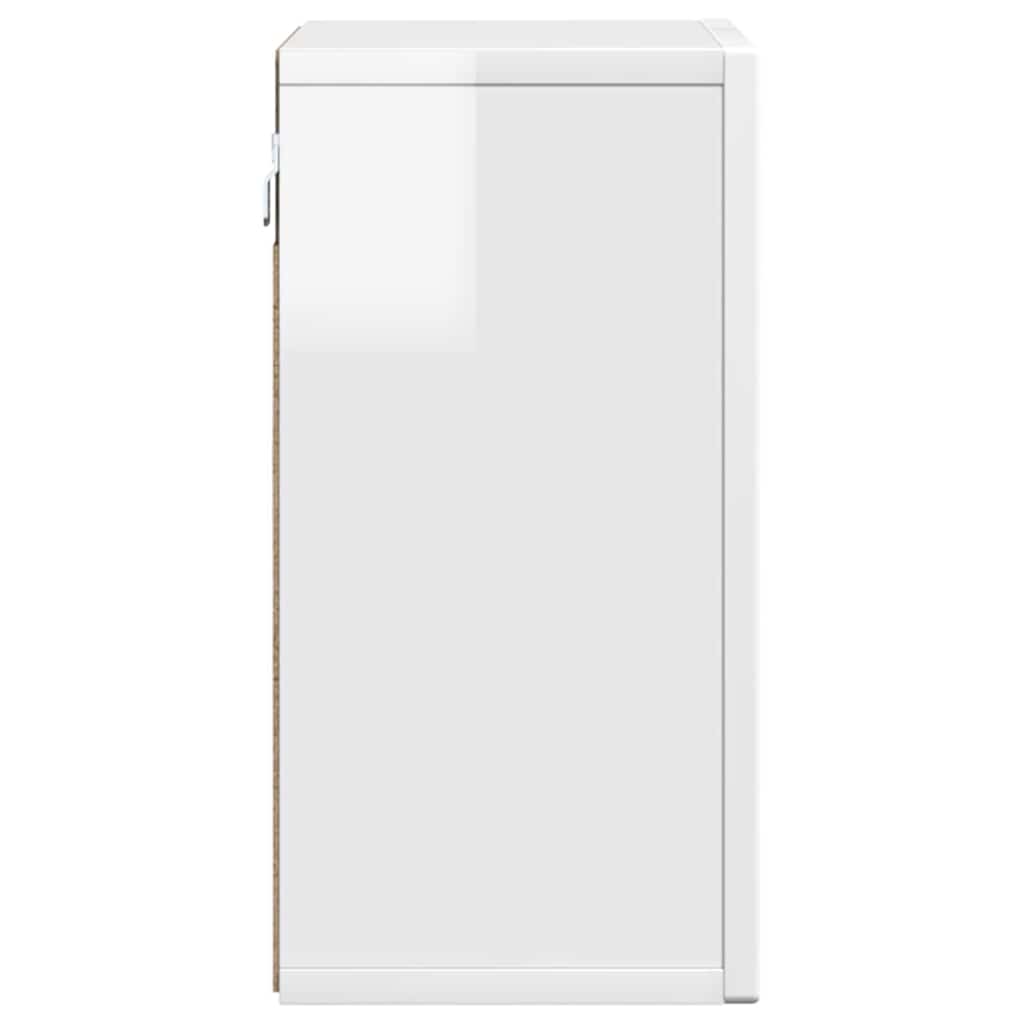 Hängeschrank ELST Hochglanz Weiß 60 x 20 x 40 cm Holzwerkstoff