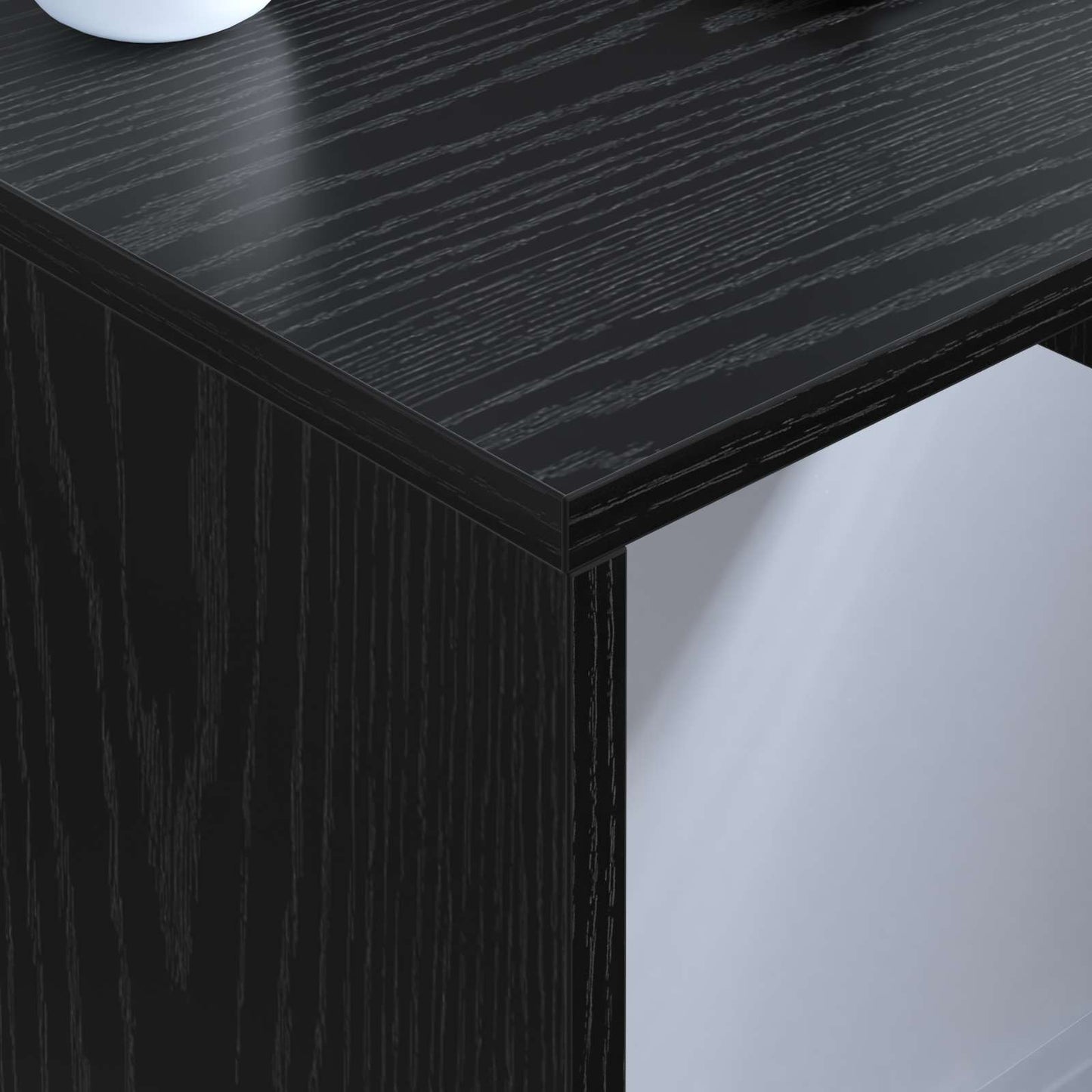 Wandtisch Schwarz Eichen-Optik Holzwerkstoff 60 x 45 x 30 cm