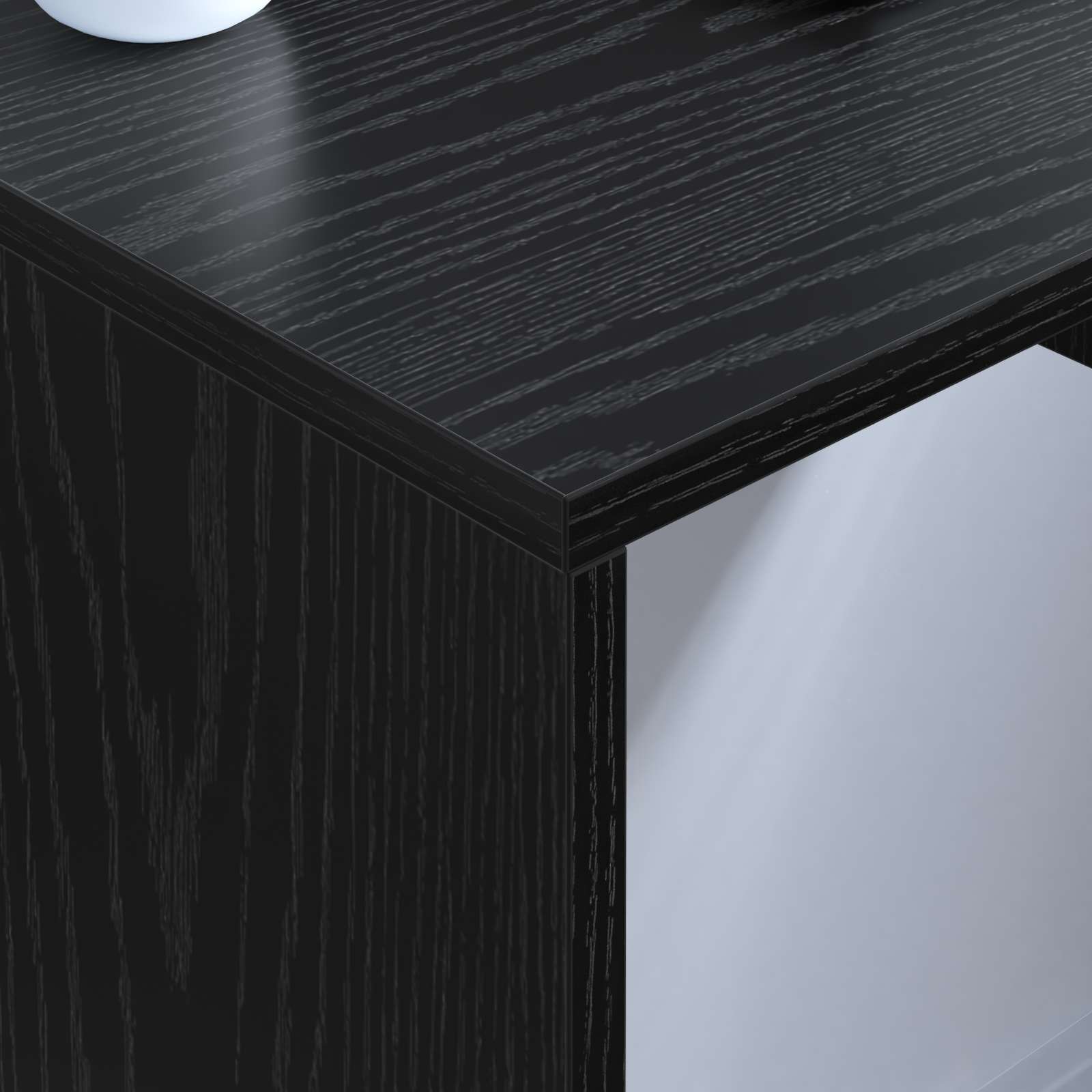 Wandtisch Schwarz Eichen-Optik Holzwerkstoff 60 x 45 x 30 cm
