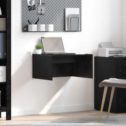 Wandtisch Schwarz Eichen-Optik Holzwerkstoff 60 x 45 x 30 cm