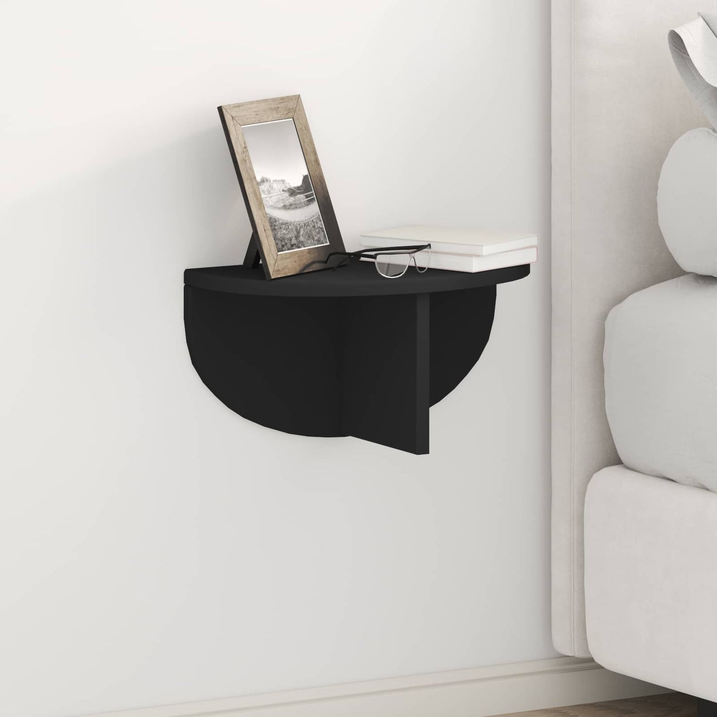 Wandregal 2 stk. Schwarz 38 x 19 x 19 cm Holzwerkstoff