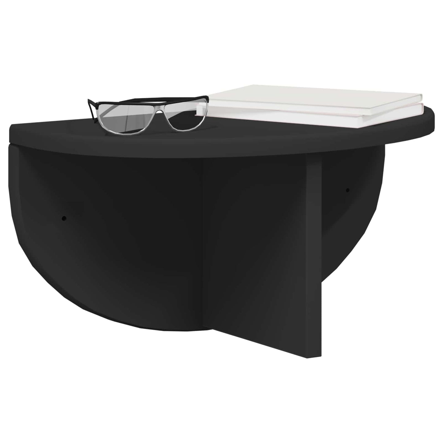 Wandregal 2 stk. Schwarz 38 x 19 x 19 cm Holzwerkstoff