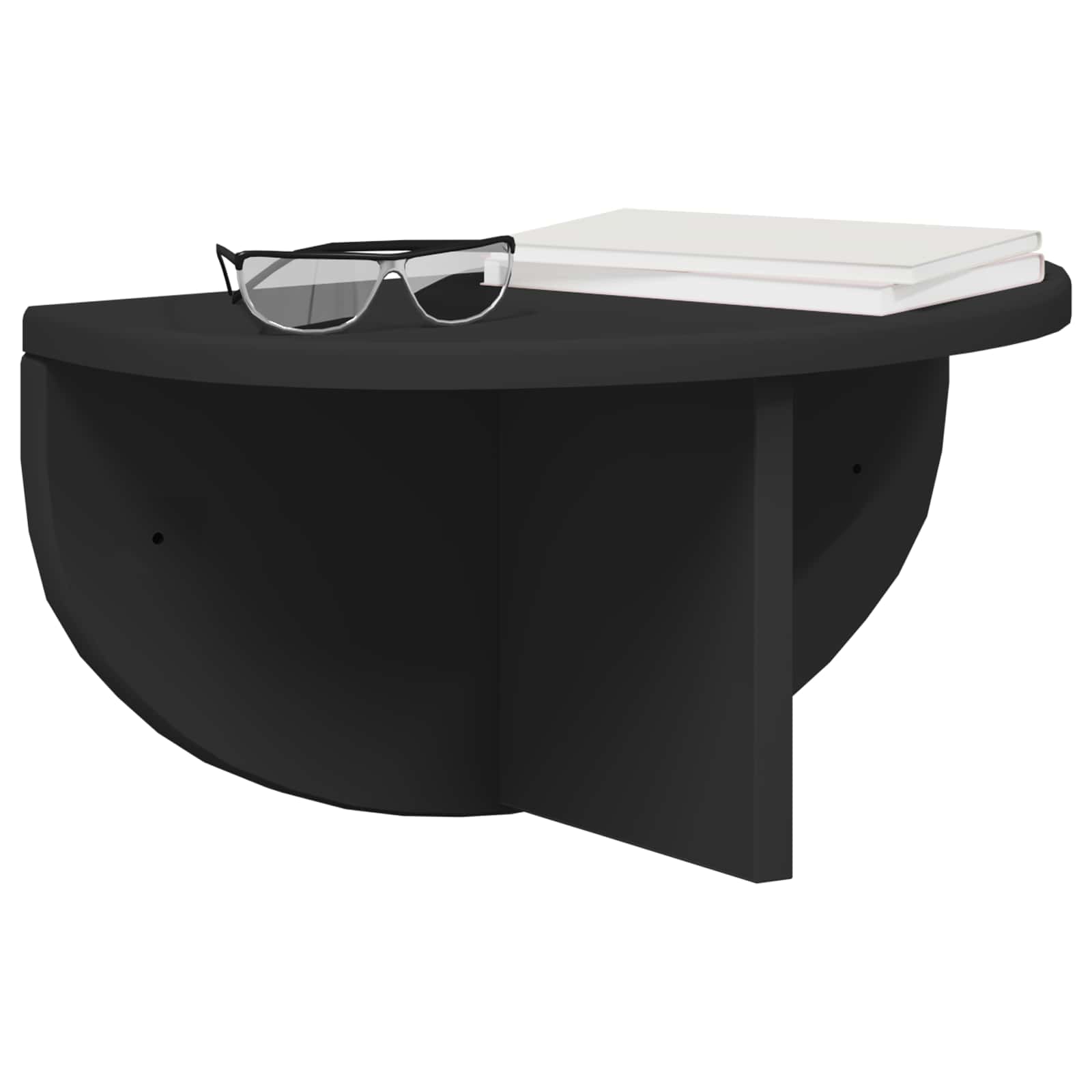 Wandregal 2 stk. Schwarz 38 x 19 x 19 cm Holzwerkstoff