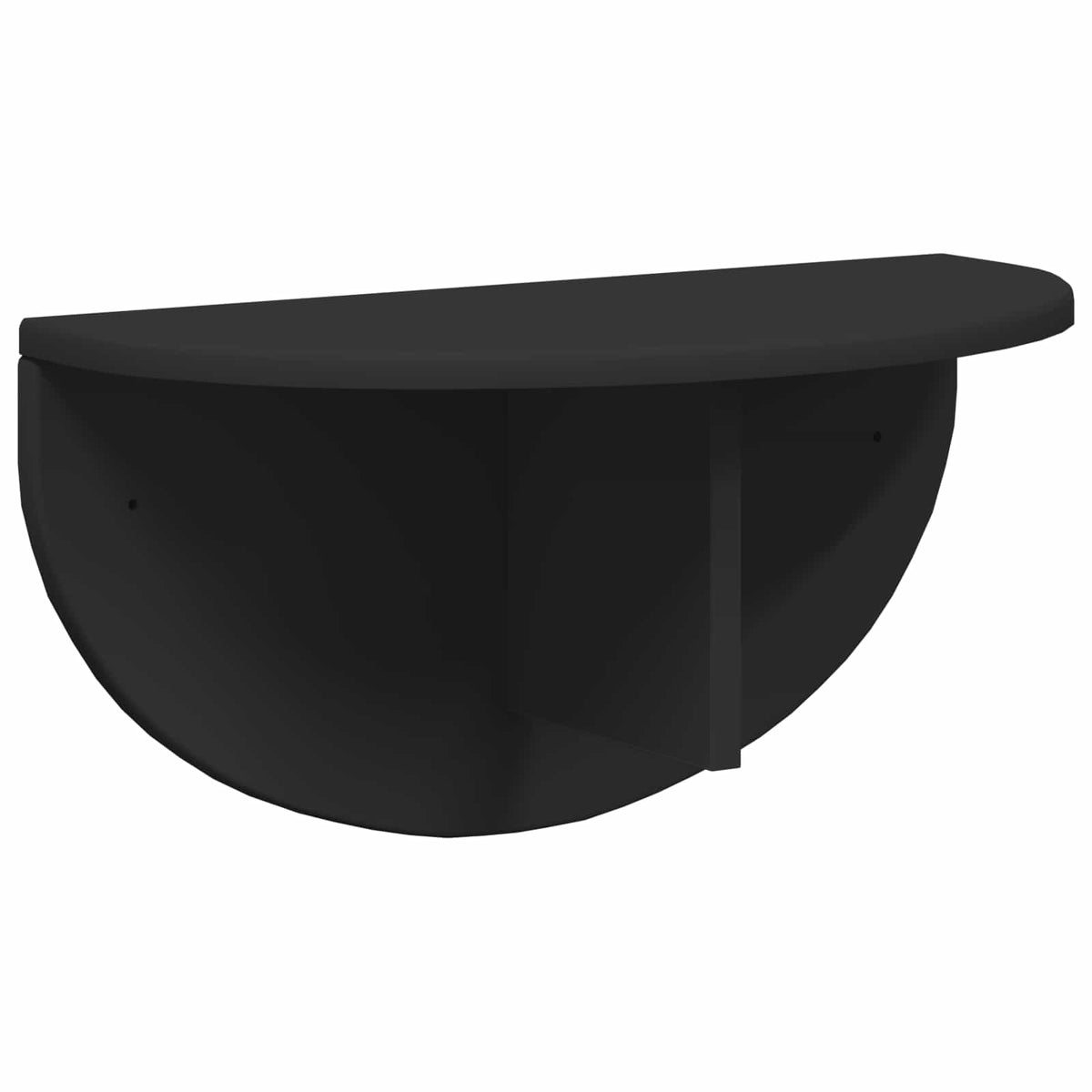 Wandregal 2 stk. Schwarz 48 x 24 x 24 cm Holzwerkstoff