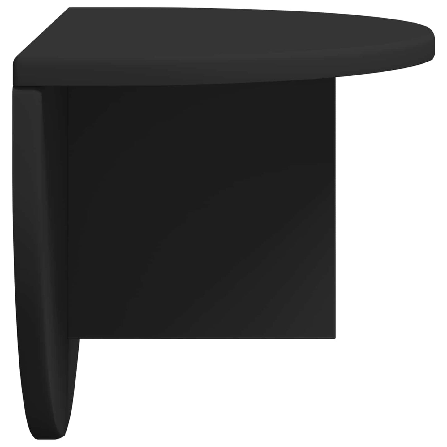 Wandregal 2 stk. Schwarz 48 x 24 x 24 cm Holzwerkstoff
