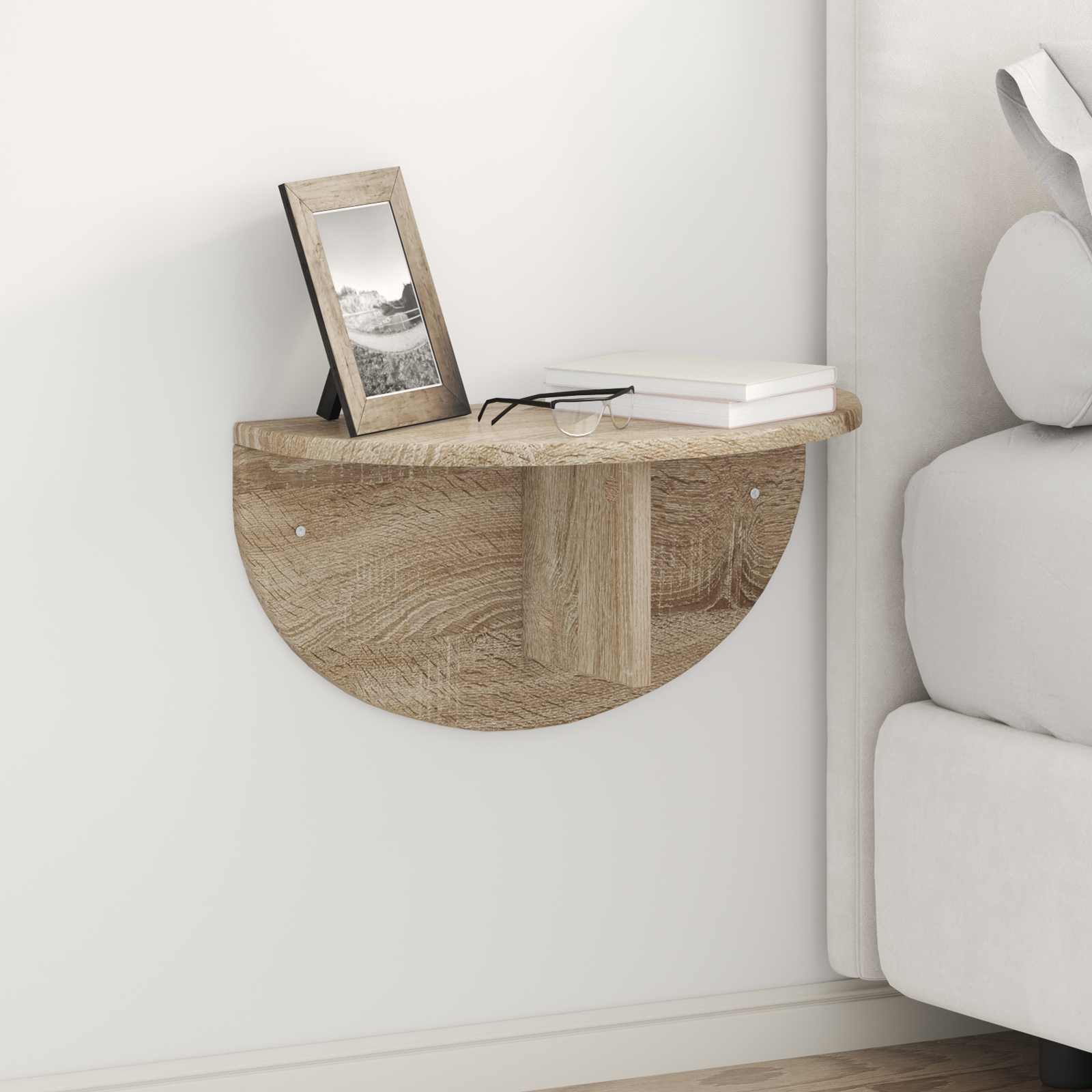 Wandregal 2 stk. Sonoma-Eiche 48 x 24 x 24 cm Holzwerkstoff