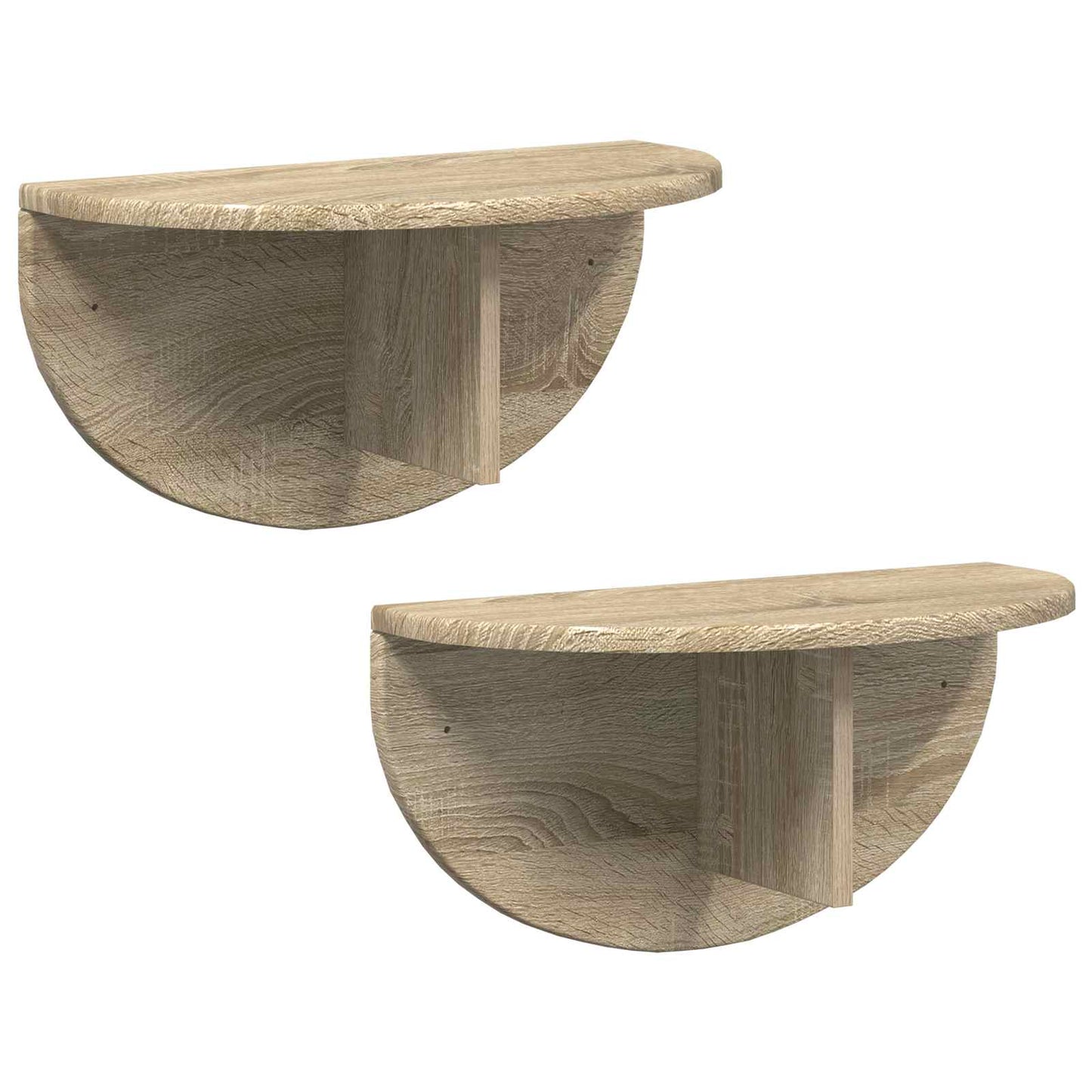 Wandregal 2 stk. Sonoma-Eiche 48 x 24 x 24 cm Holzwerkstoff