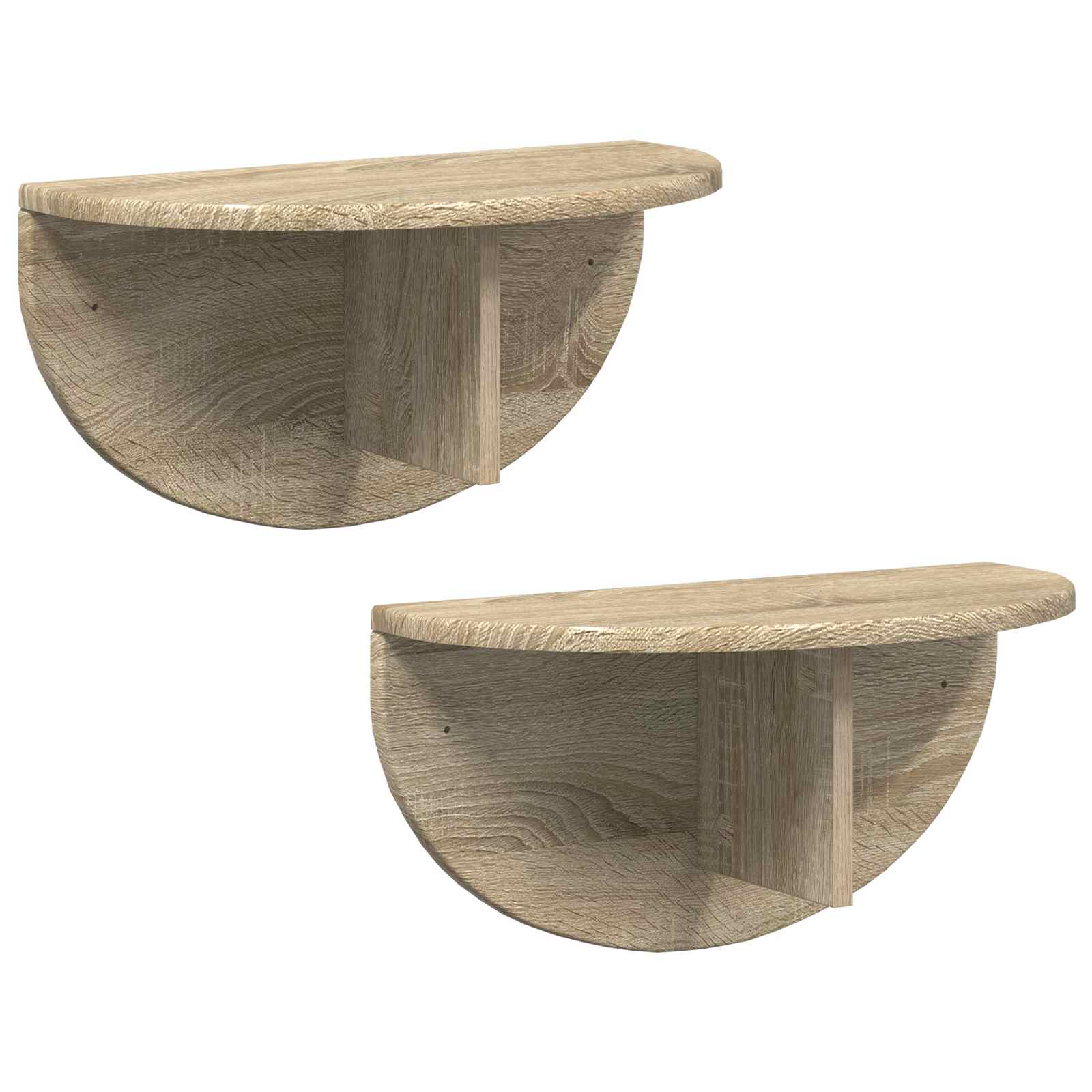 Wandregal 2 stk. Sonoma-Eiche 48 x 24 x 24 cm Holzwerkstoff