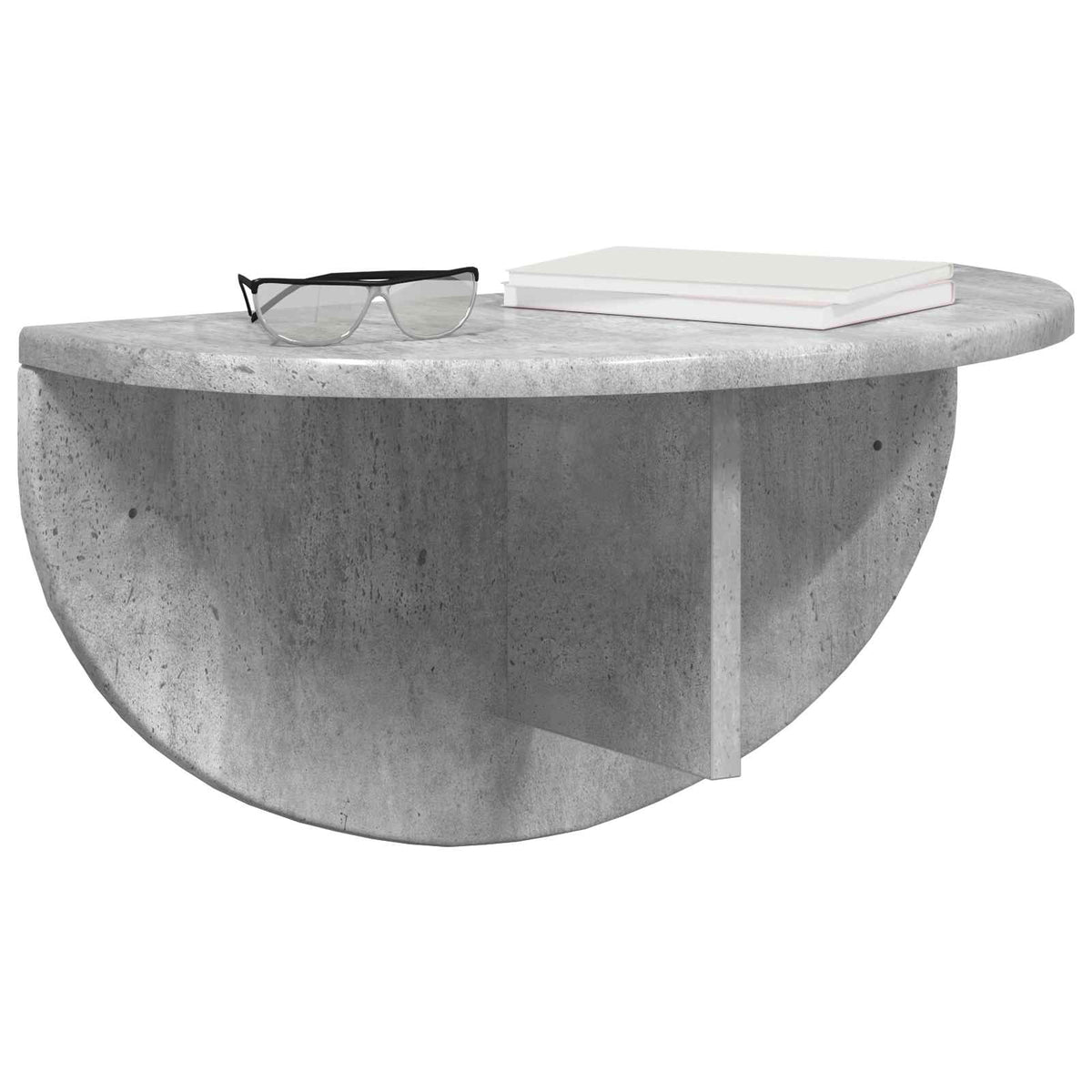 Wandregal 2 stk. Betongrau 48 x 24 x 24 cm Holzwerkstoff