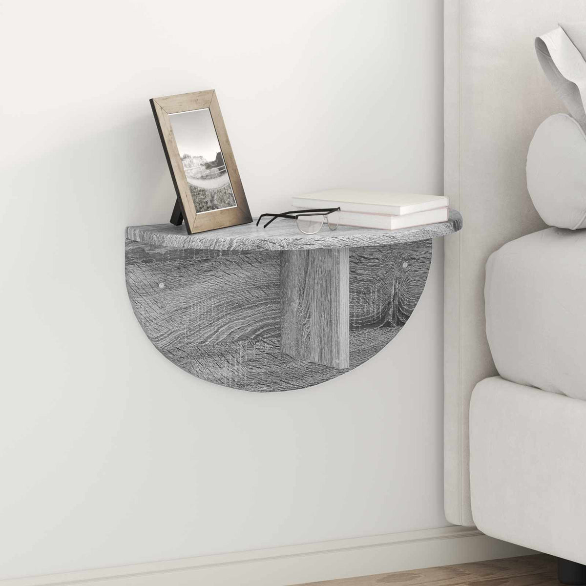 Wandregal 2 stk. Sonoma-Grau 48 x 24 x 24 cm Holzwerkstoff