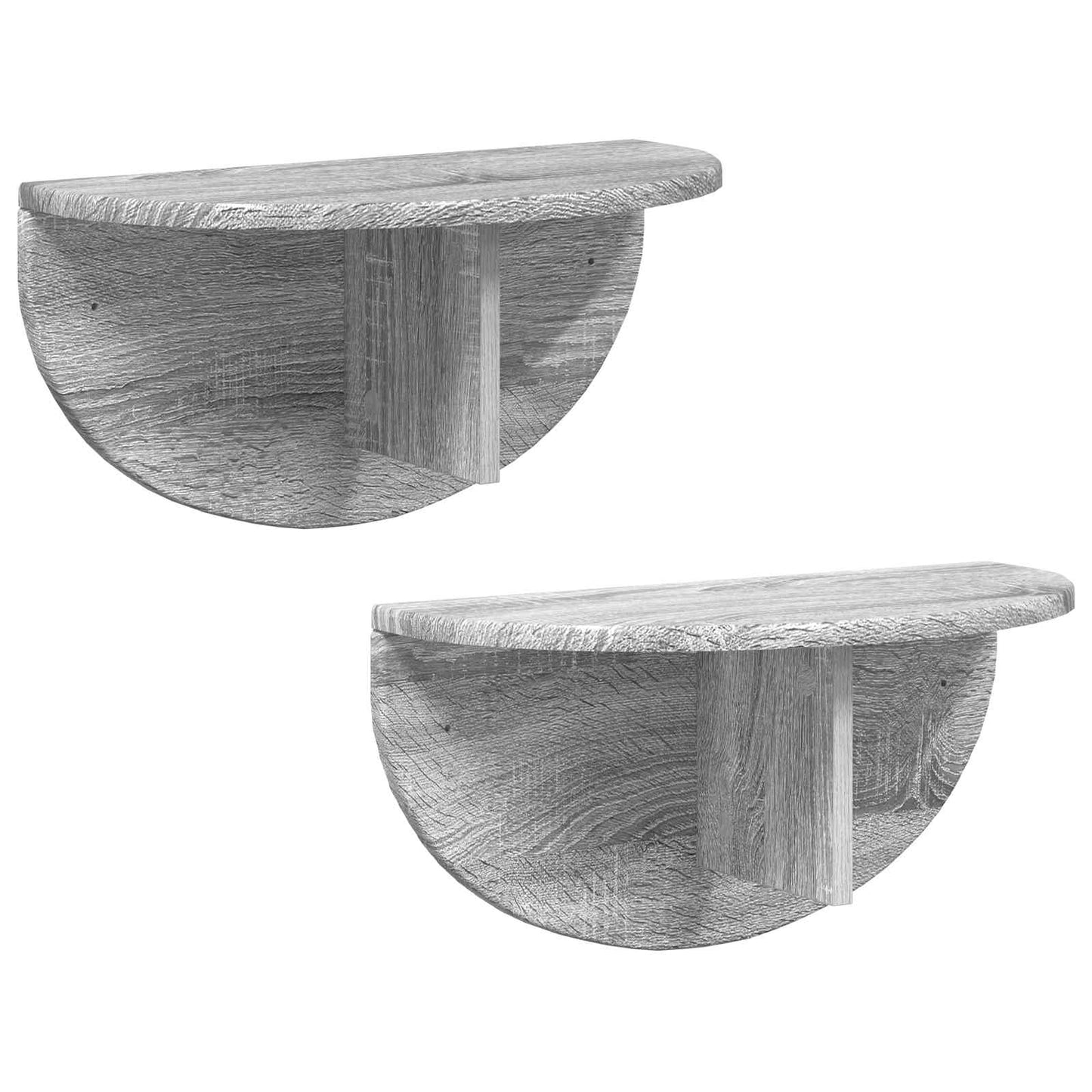 Wandregal 2 stk. Sonoma-Grau 48 x 24 x 24 cm Holzwerkstoff