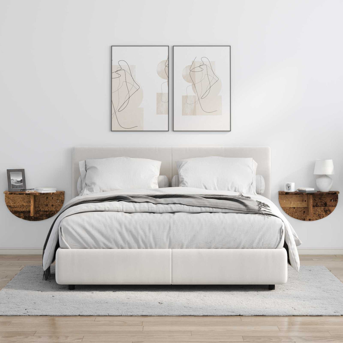 Wandregal 2 stk. Altholz 48 x 24 x 24 cm Holzwerkstoff