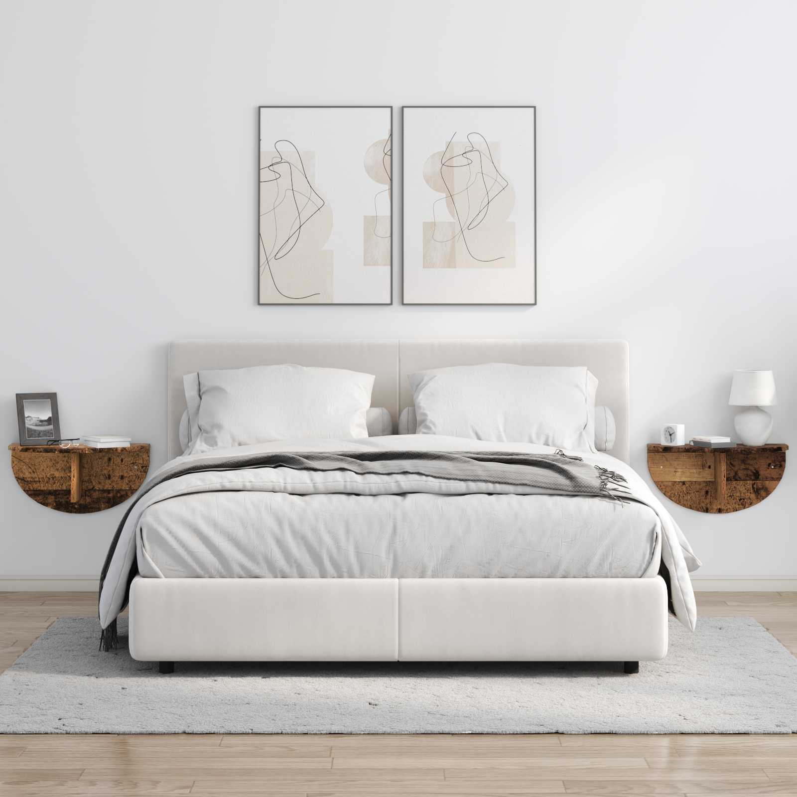 Wandregal 2 stk. Altholz 48 x 24 x 24 cm Holzwerkstoff