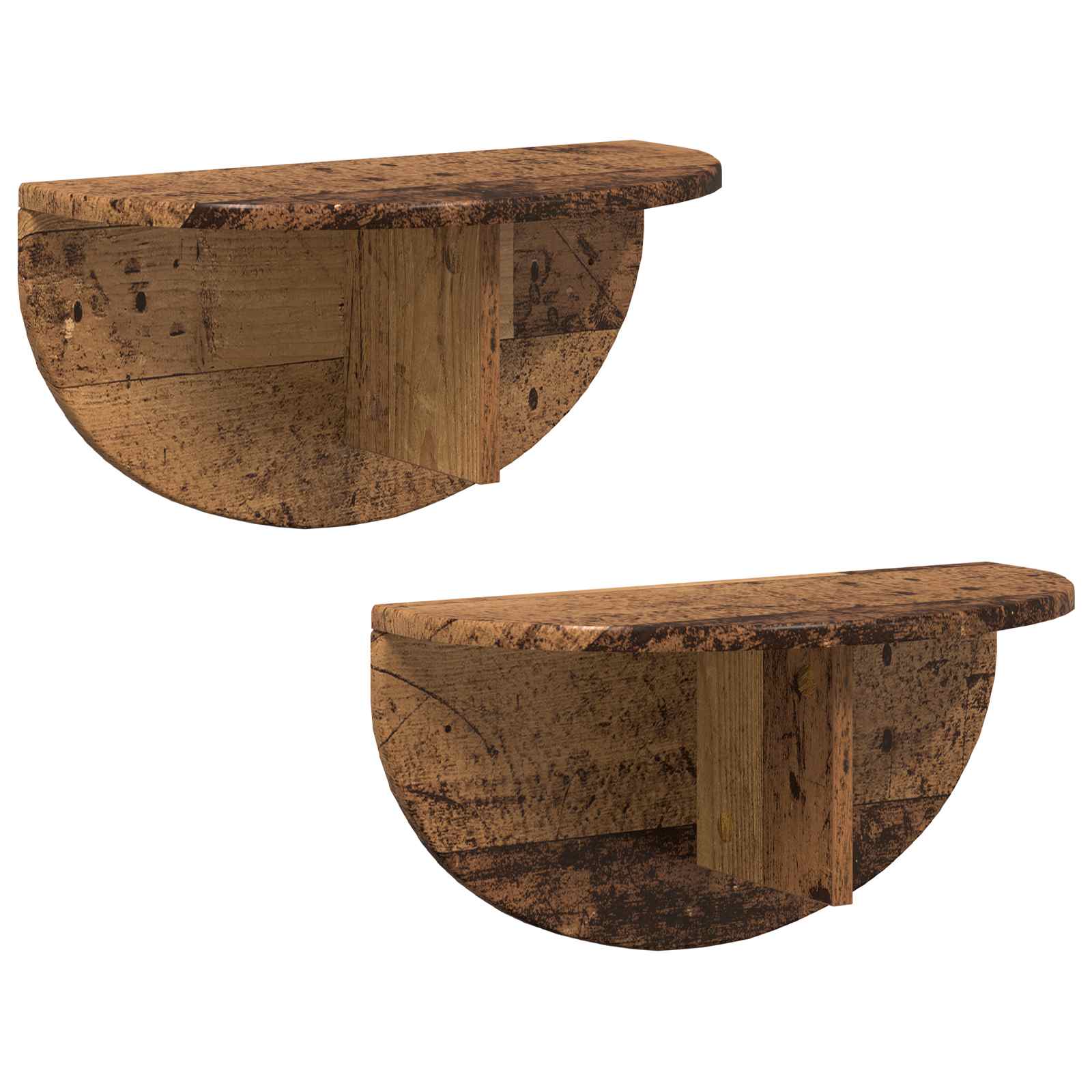 Wandregal 2 stk. Altholz 48 x 24 x 24 cm Holzwerkstoff