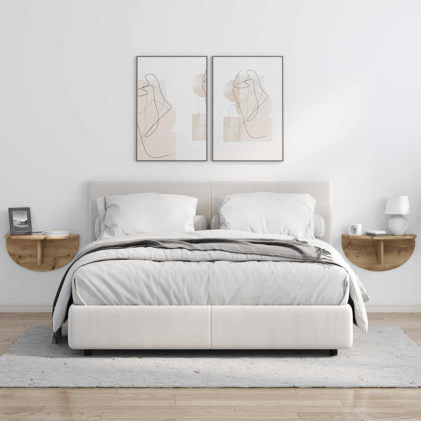 Wandregal 2 stk. Artisan-Eiche 48 x 24 x 24 cm Holzwerkstoff