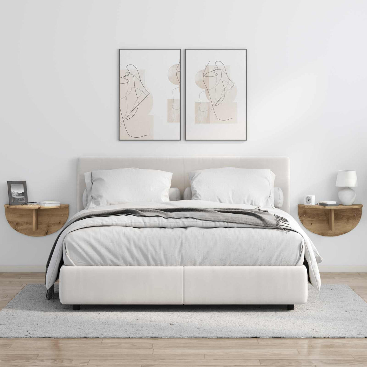Wandregal 2 stk. Artisan-Eiche 48 x 24 x 24 cm Holzwerkstoff