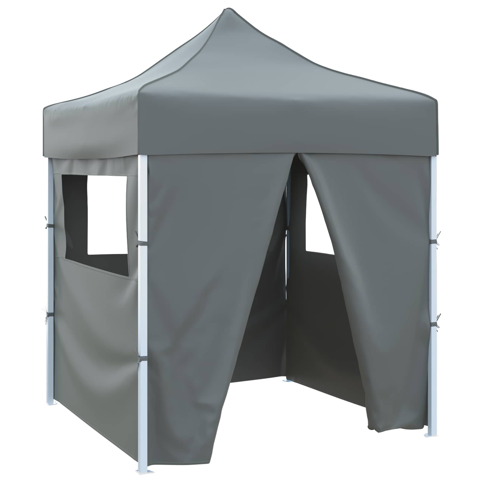Partyzelt 200 x 200 x 315 cm Anthrazit Oxford-Stoff