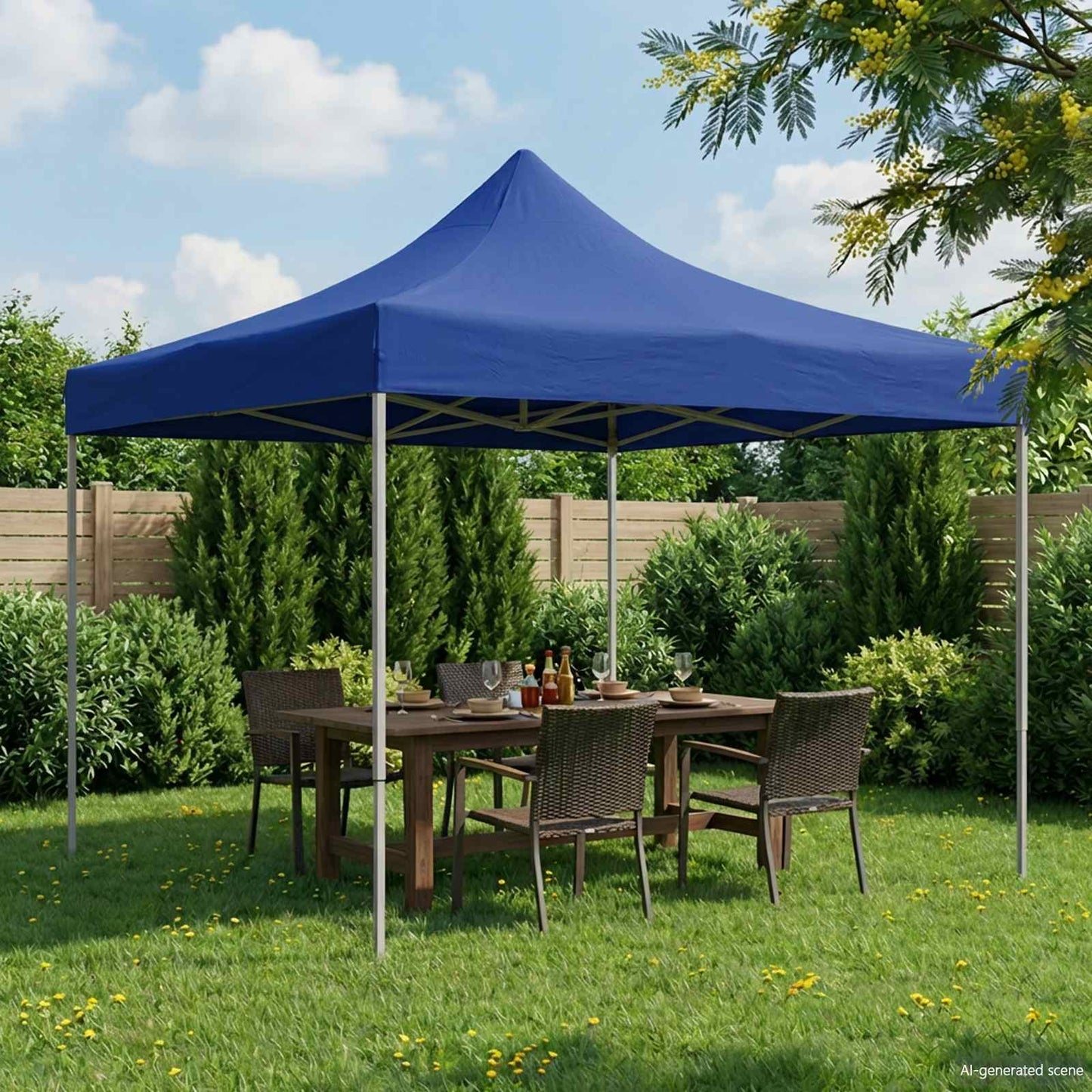 Party-Zelt 291 x 291 x 315 cm Blau Oxford-Stoff