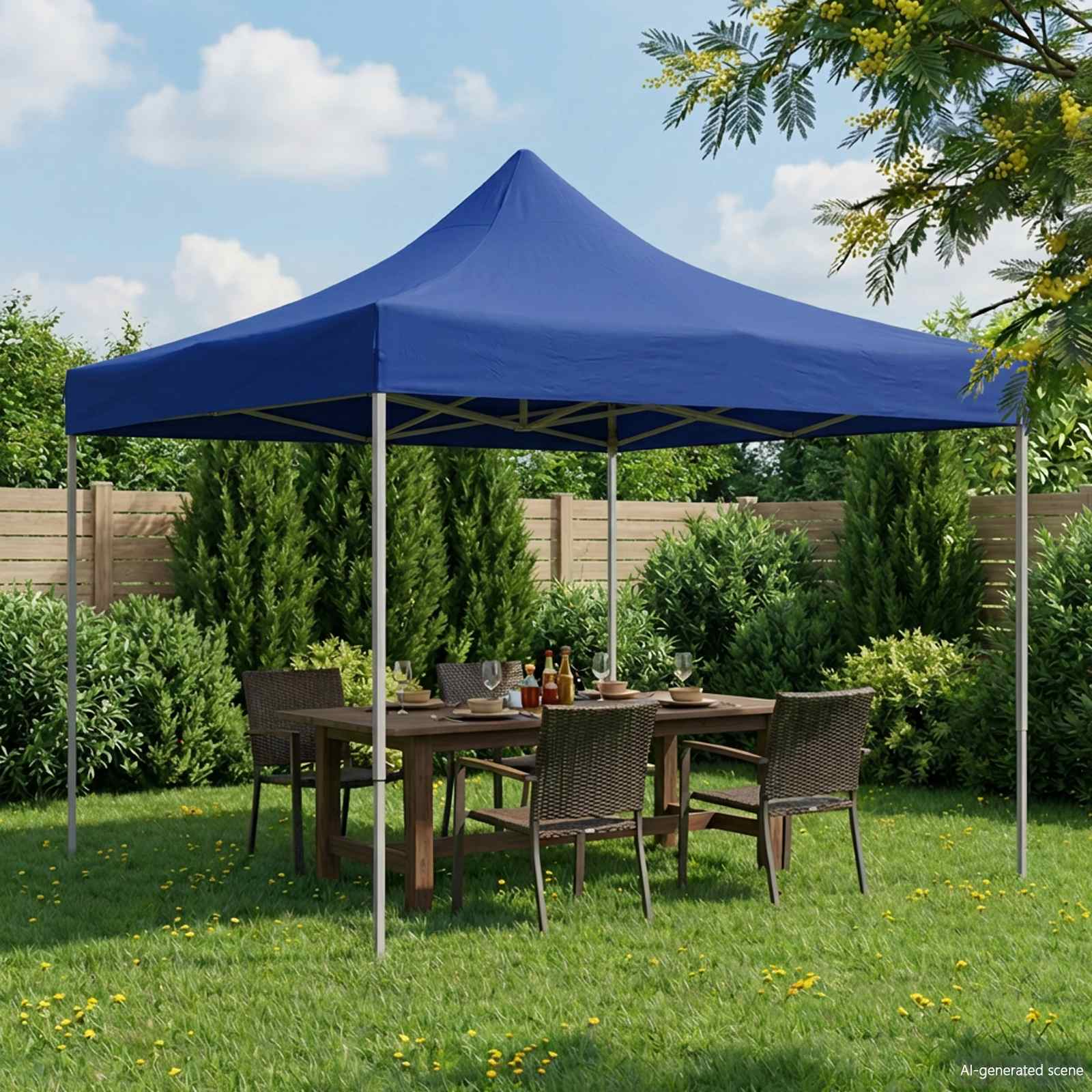 Party-Zelt 291 x 291 x 315 cm Blau Oxford-Stoff