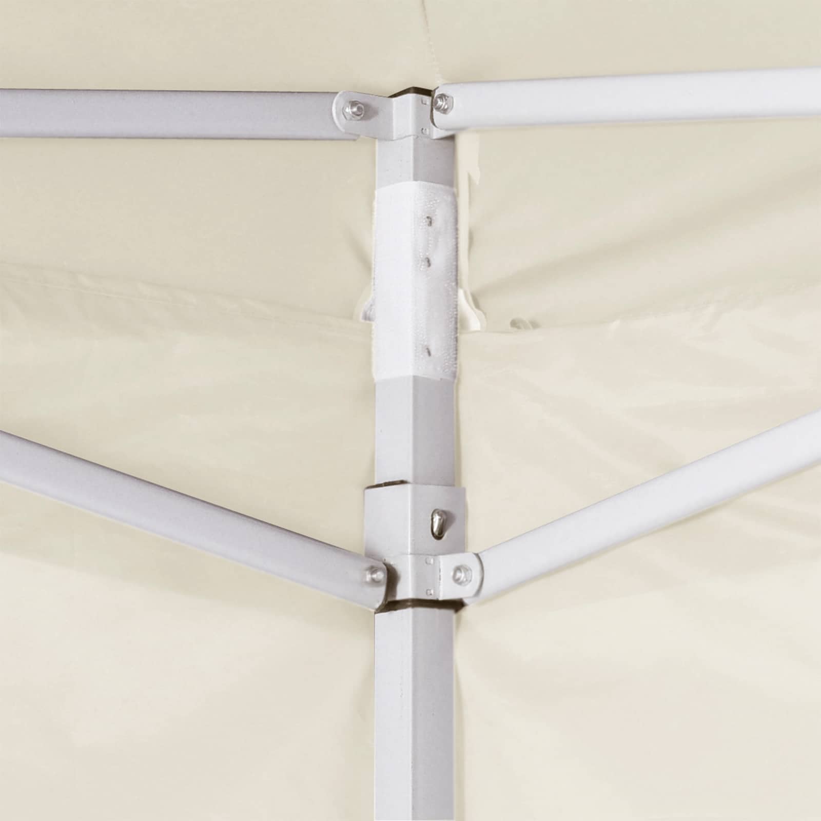 Party-Zelt 291 x 291 x 315 cm Creme Oxford-Stoff