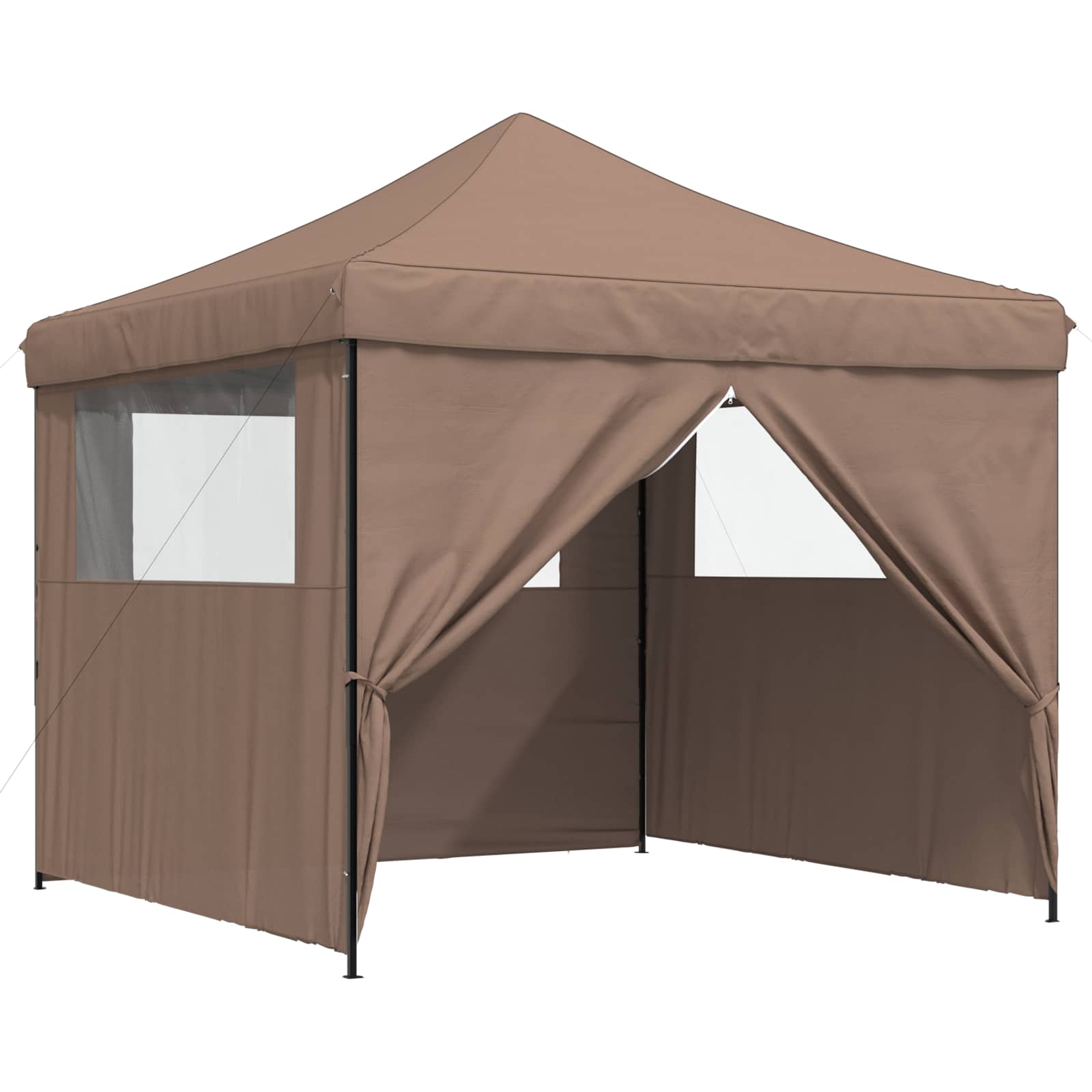 Party-Zelt 292 x 292 x 315 cm Braun Oxford-Stoff