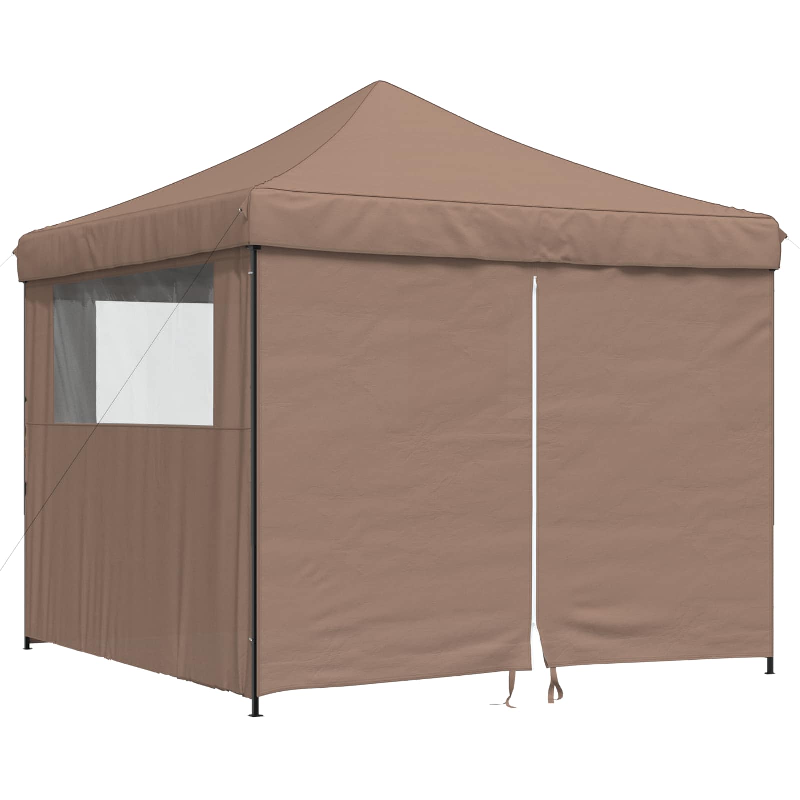Party-Zelt 292 x 292 x 315 cm Braun Oxford-Stoff