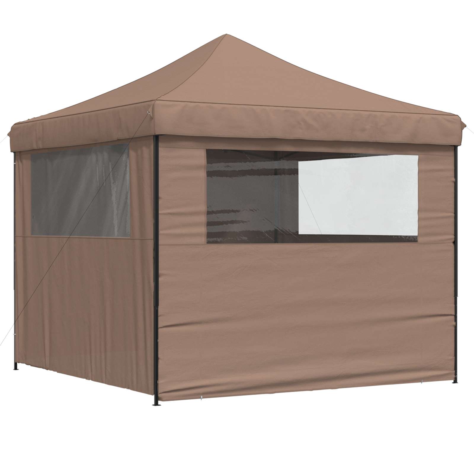 Party-Zelt 292 x 292 x 315 cm Braun Oxford-Stoff