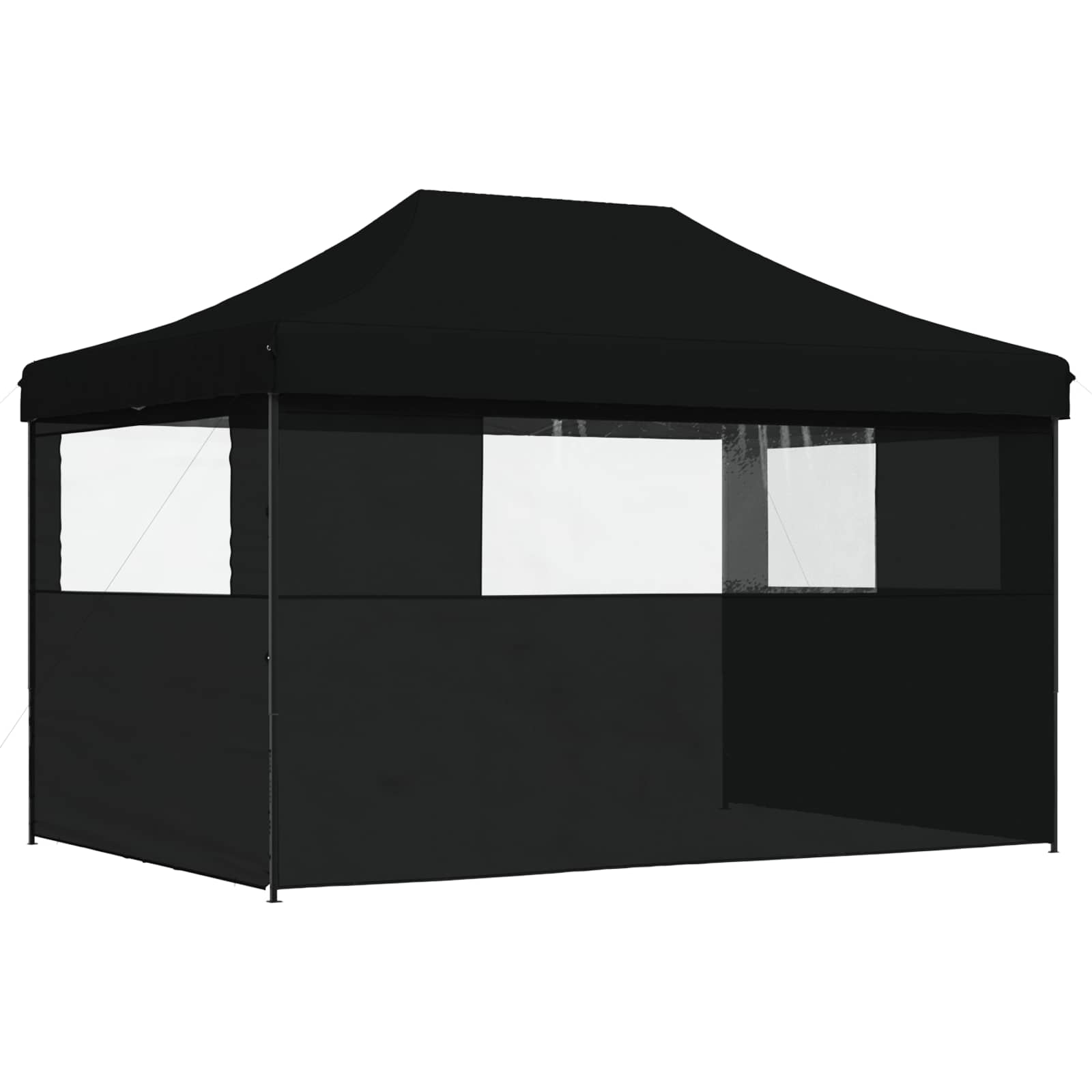 Party-Zelt 279 x 410 x 315 cm Schwarz Oxford-Stoff