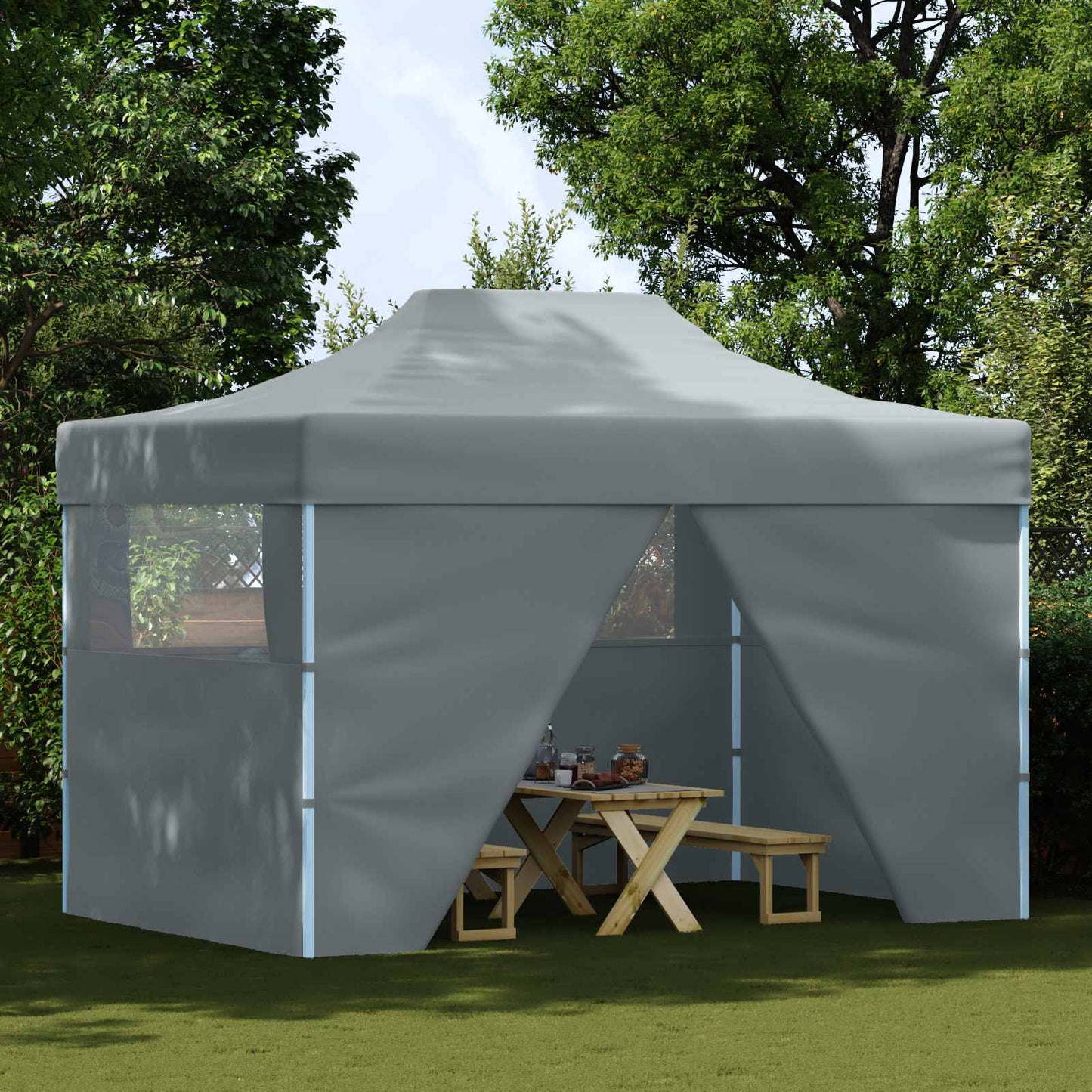 Party-Zelt 280 x 410 x 315 cm Anthrazit Oxford-Stoff