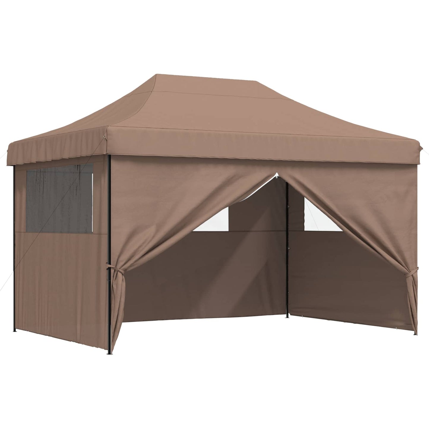 Party-Zelt 279 x 410 x 315 cm Braun Oxford-Stoff