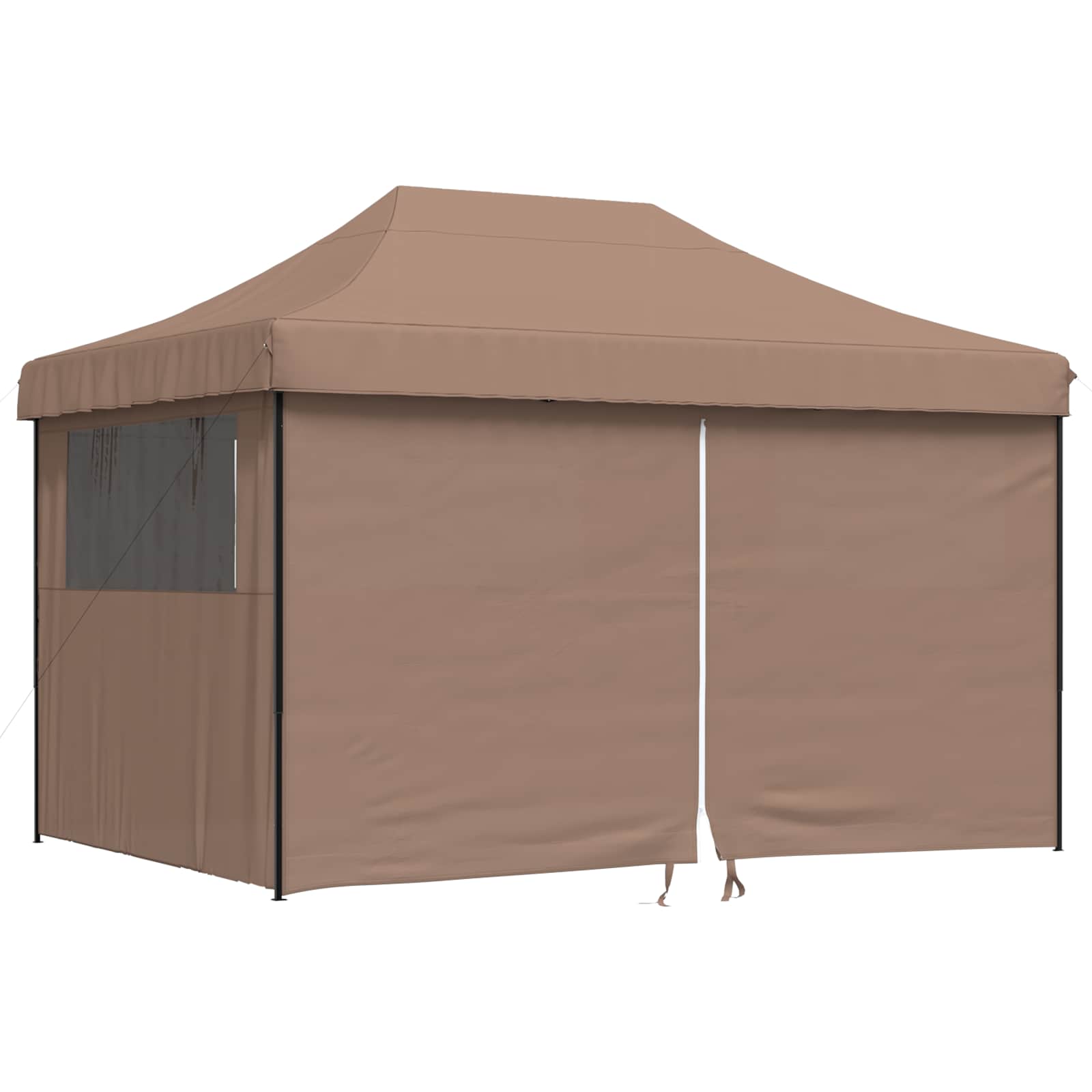Party-Zelt 279 x 410 x 315 cm Braun Oxford-Stoff