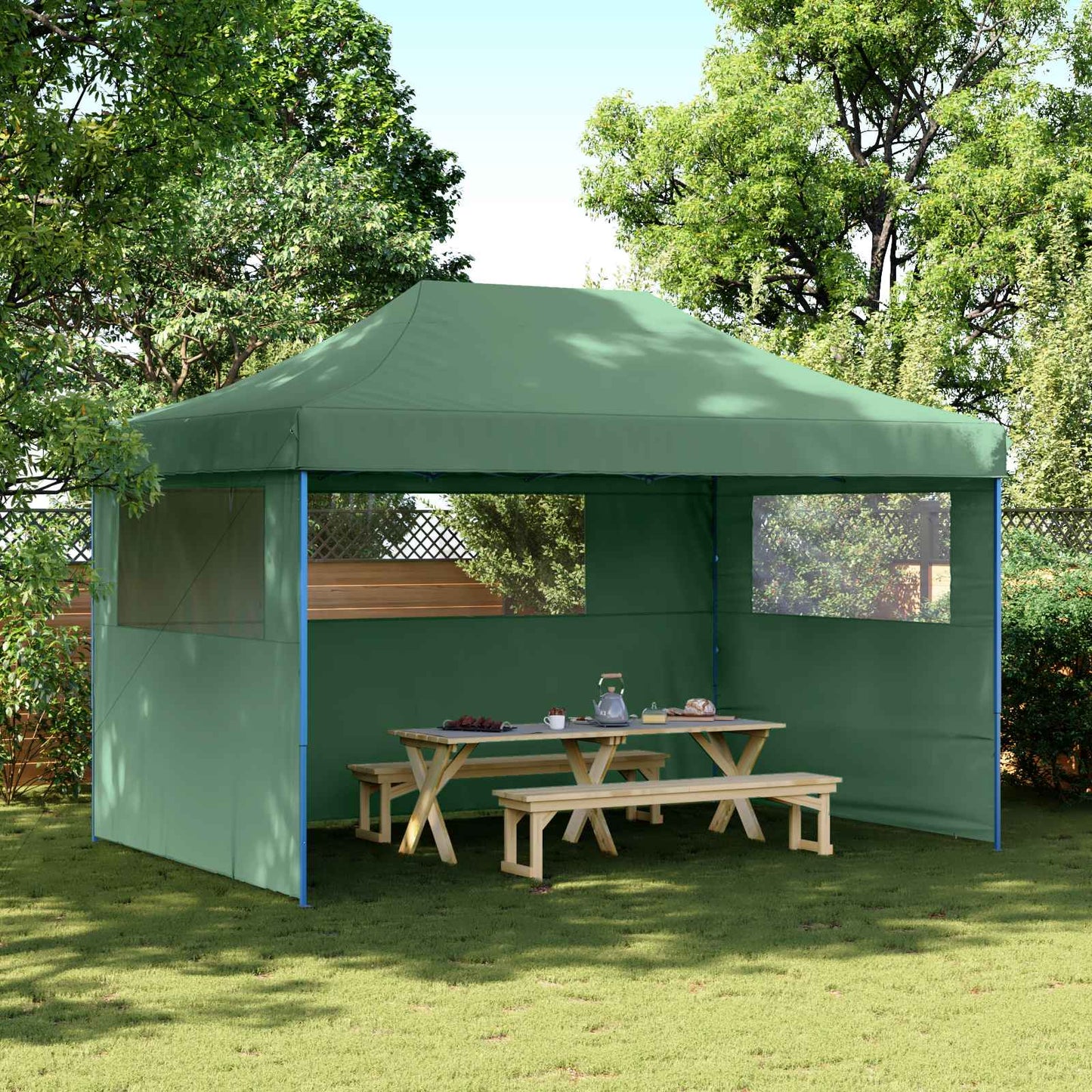 Partyzelt 292 x 440 x 315 cm Grün Oxford-Stoff