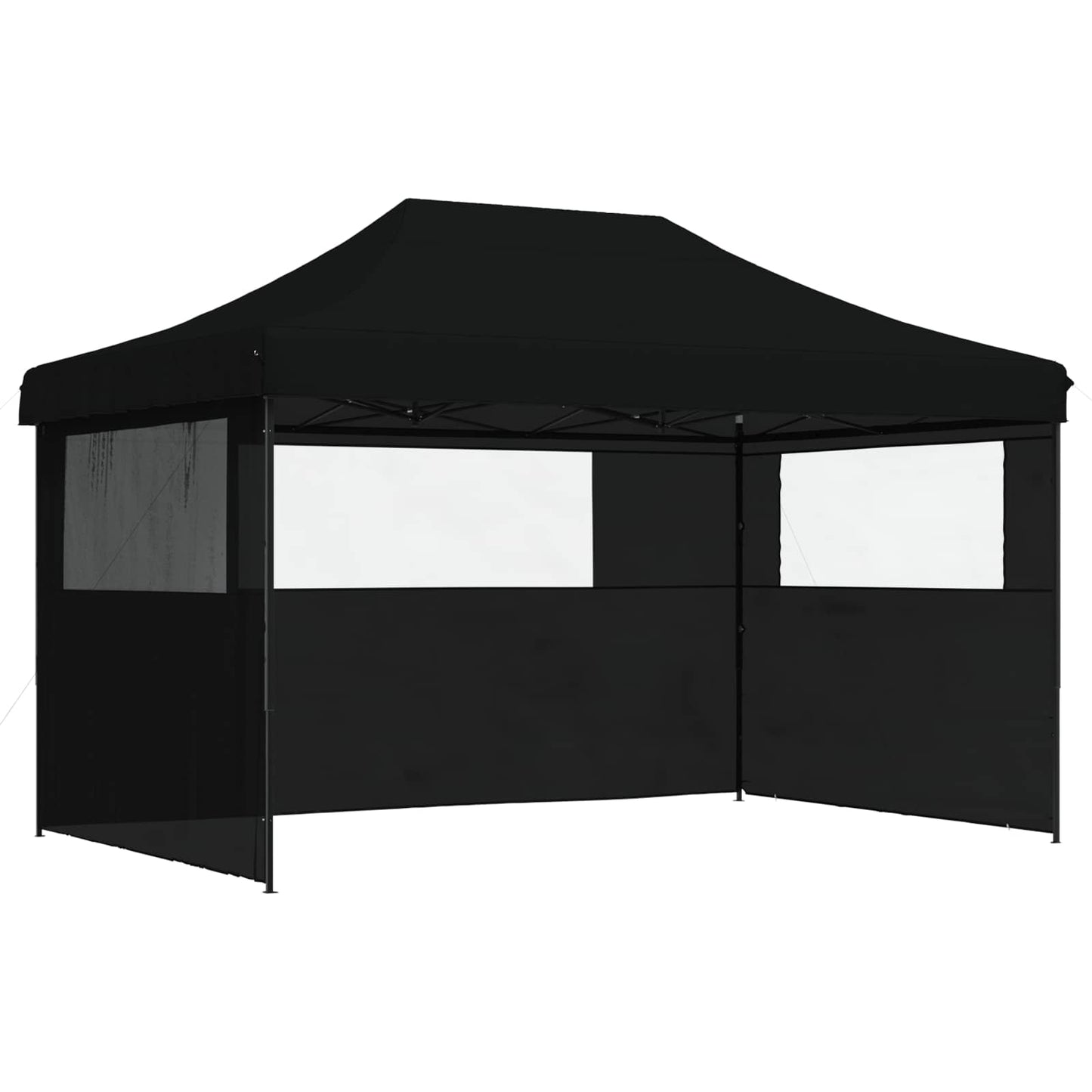 Partyzelt 292 x 440 x 315 cm Schwarz Oxford-Stoff