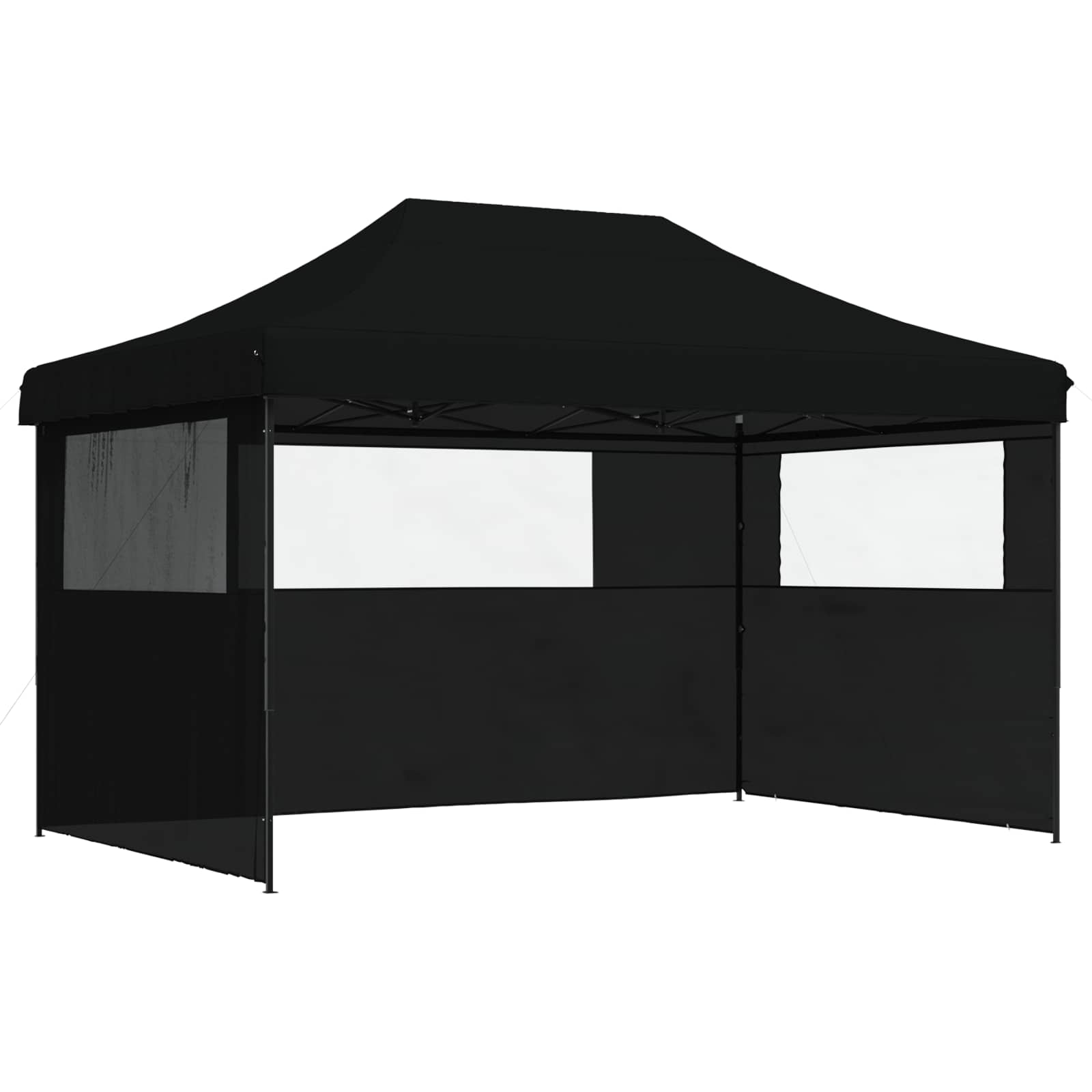 Partyzelt 292 x 440 x 315 cm Schwarz Oxford-Stoff