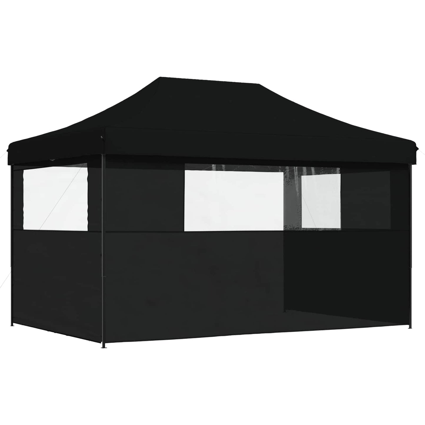 Partyzelt 292 x 440 x 315 cm Schwarz Oxford-Stoff