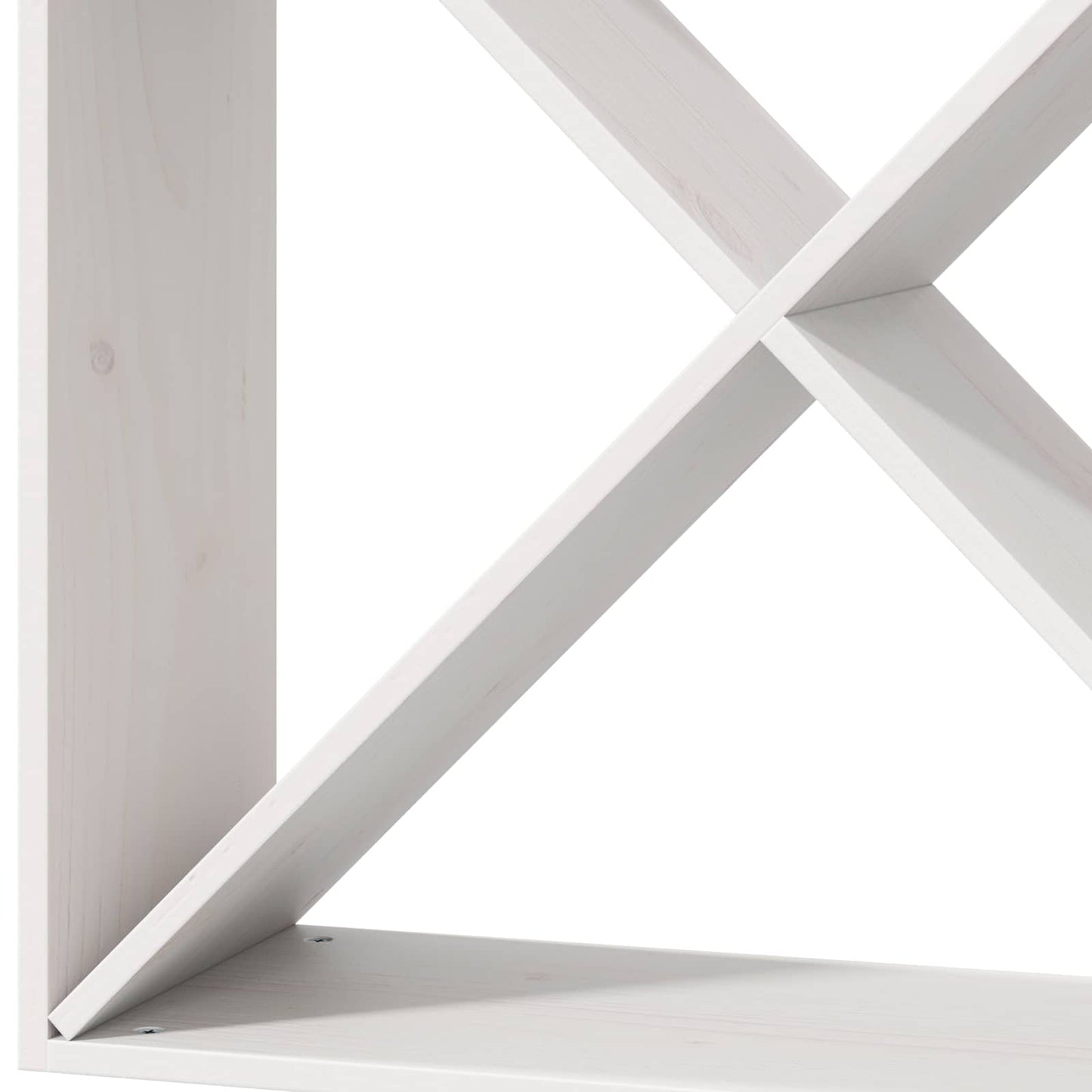 Weinregal 2 Stk. Weiß 62 x 25 x 62 cm Massives Kiefernholz