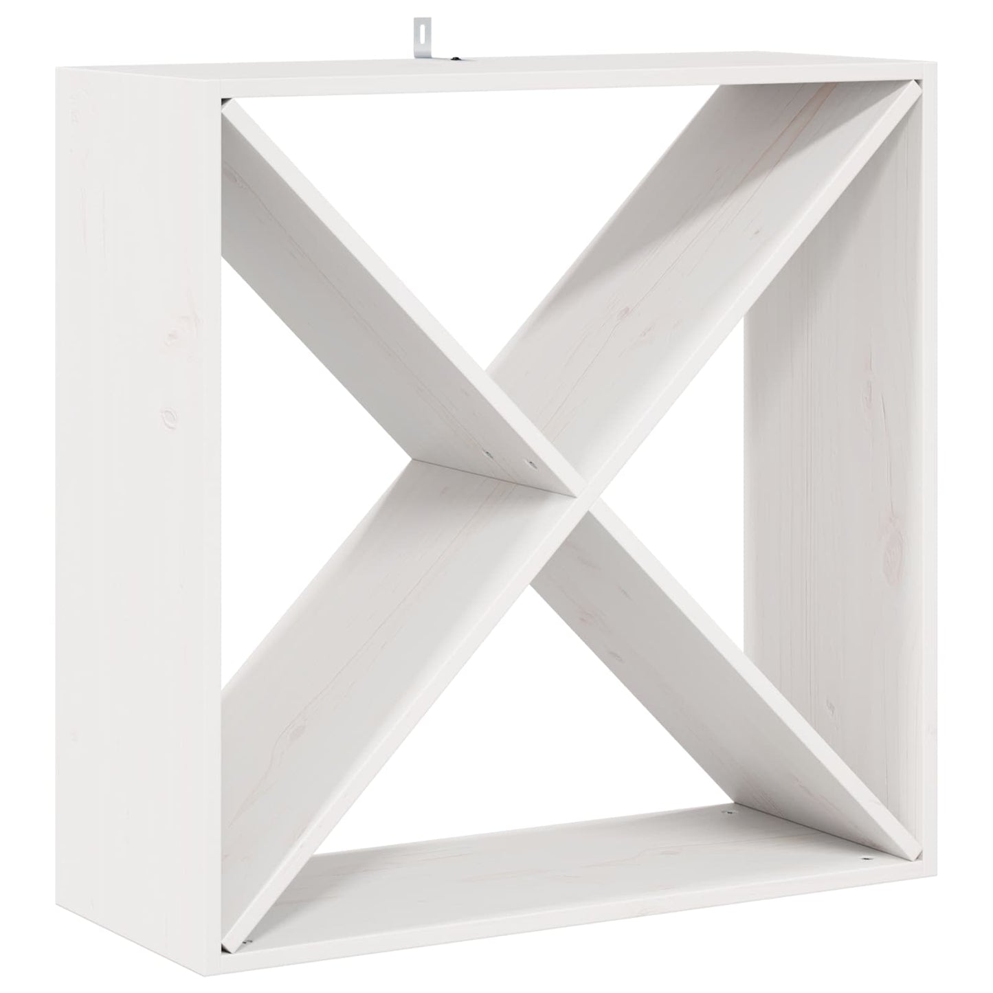 Weinregal 2 Stk. Weiß 62 x 25 x 62 cm Massives Kiefernholz