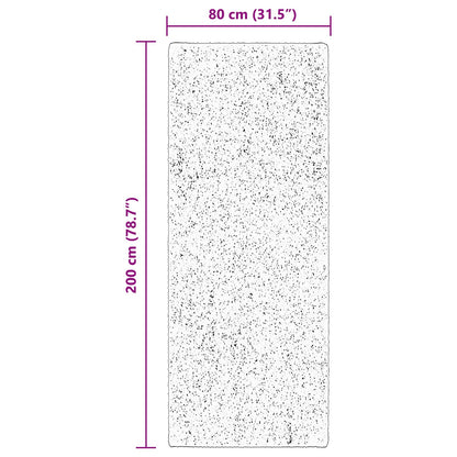 Teppich HUARTE Braun 80 x 200 cm 100% Polyester Flach