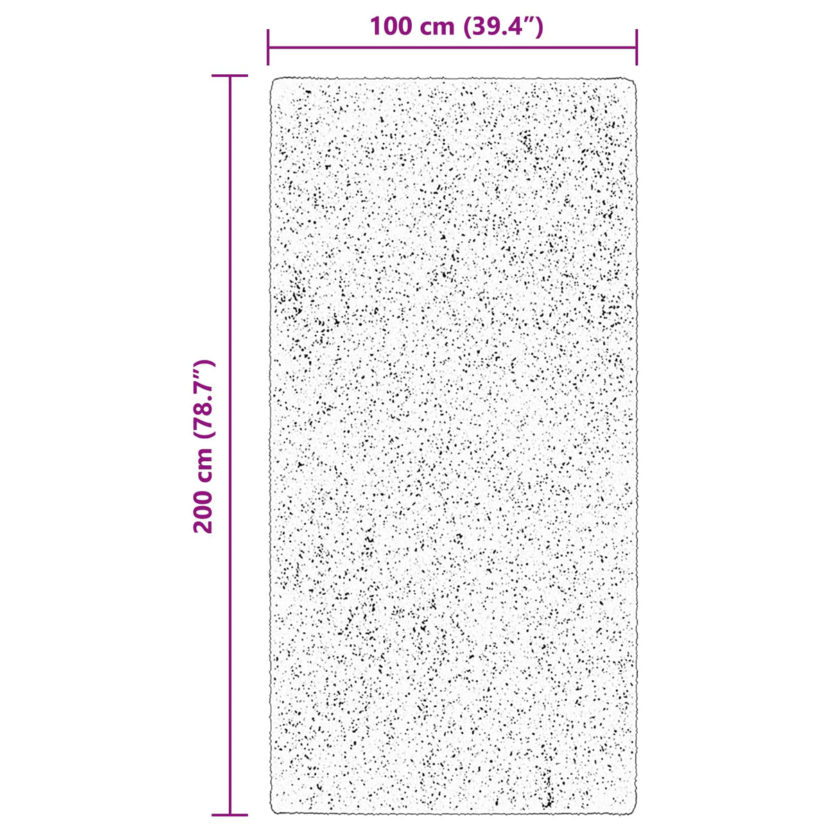 Teppich HUARTE Braun 100 x 200 cm 100% Polyester Flach