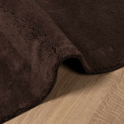 Mittlerer Flor weicher und waschbarer Teppich HUARTE Braun