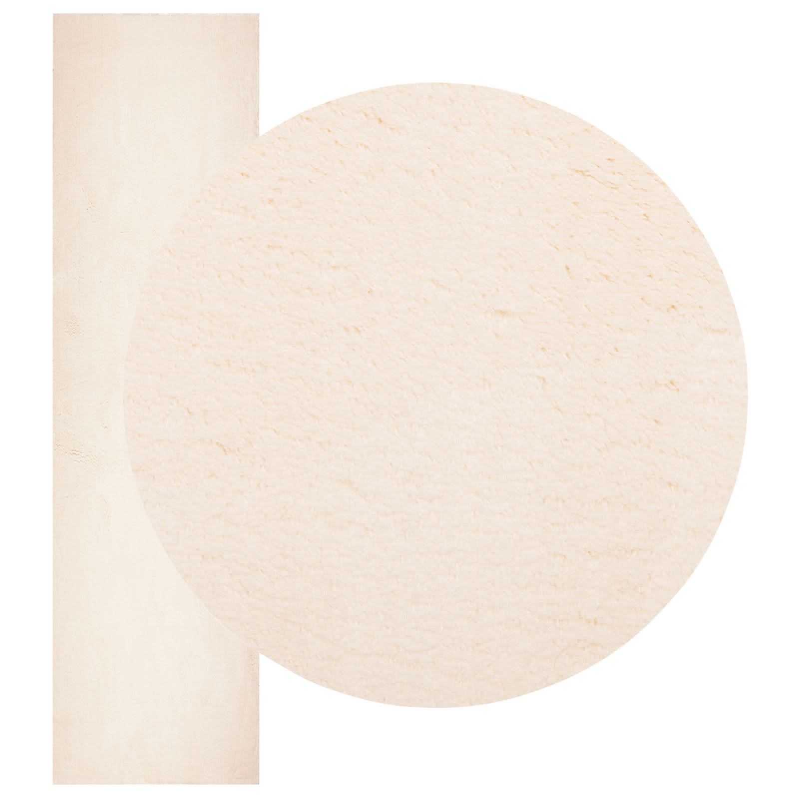 Mittlerer Flor weicher und waschbarer Teppich HUARTE Beige