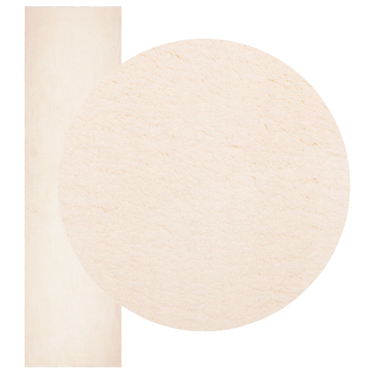 Mittlerer Flor weicher und waschbarer Teppich HUARTE Beige