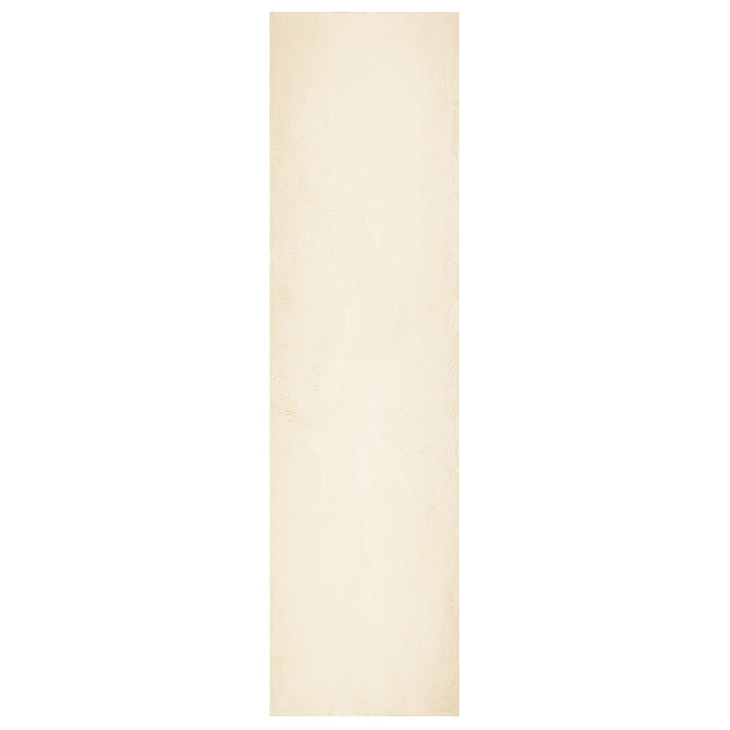 Mittlerer Flor weicher und waschbarer Teppich HUARTE Creme