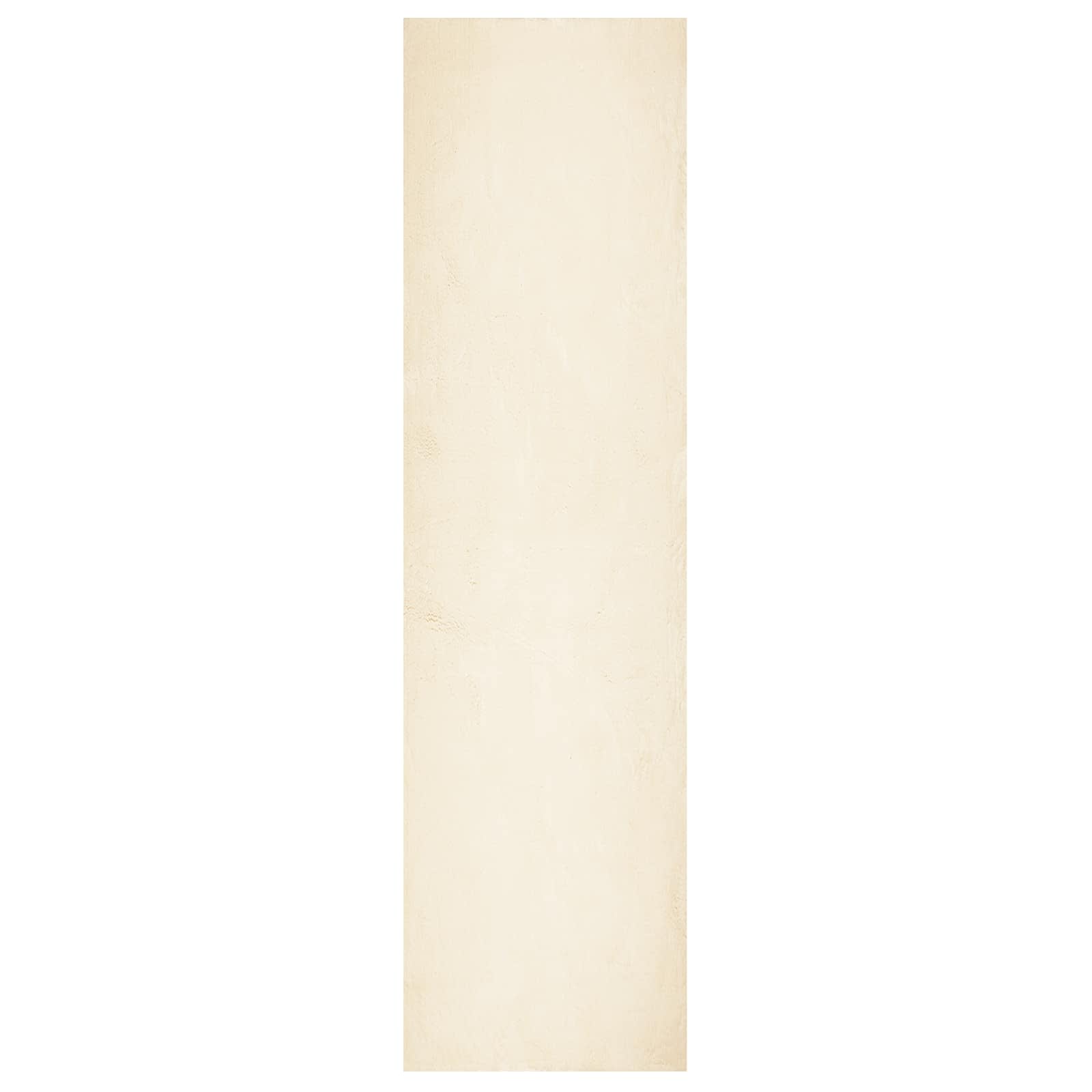Mittlerer Flor weicher und waschbarer Teppich HUARTE Creme