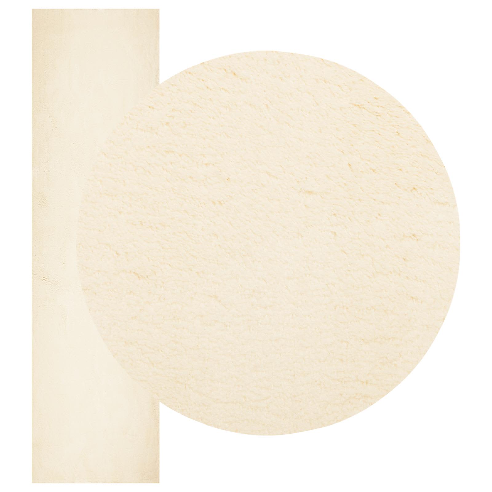Mittlerer Flor weicher und waschbarer Teppich HUARTE Creme