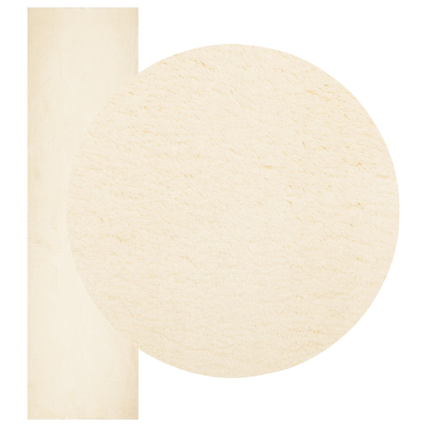 Mittlerer Flor weicher und waschbarer Teppich HUARTE Creme