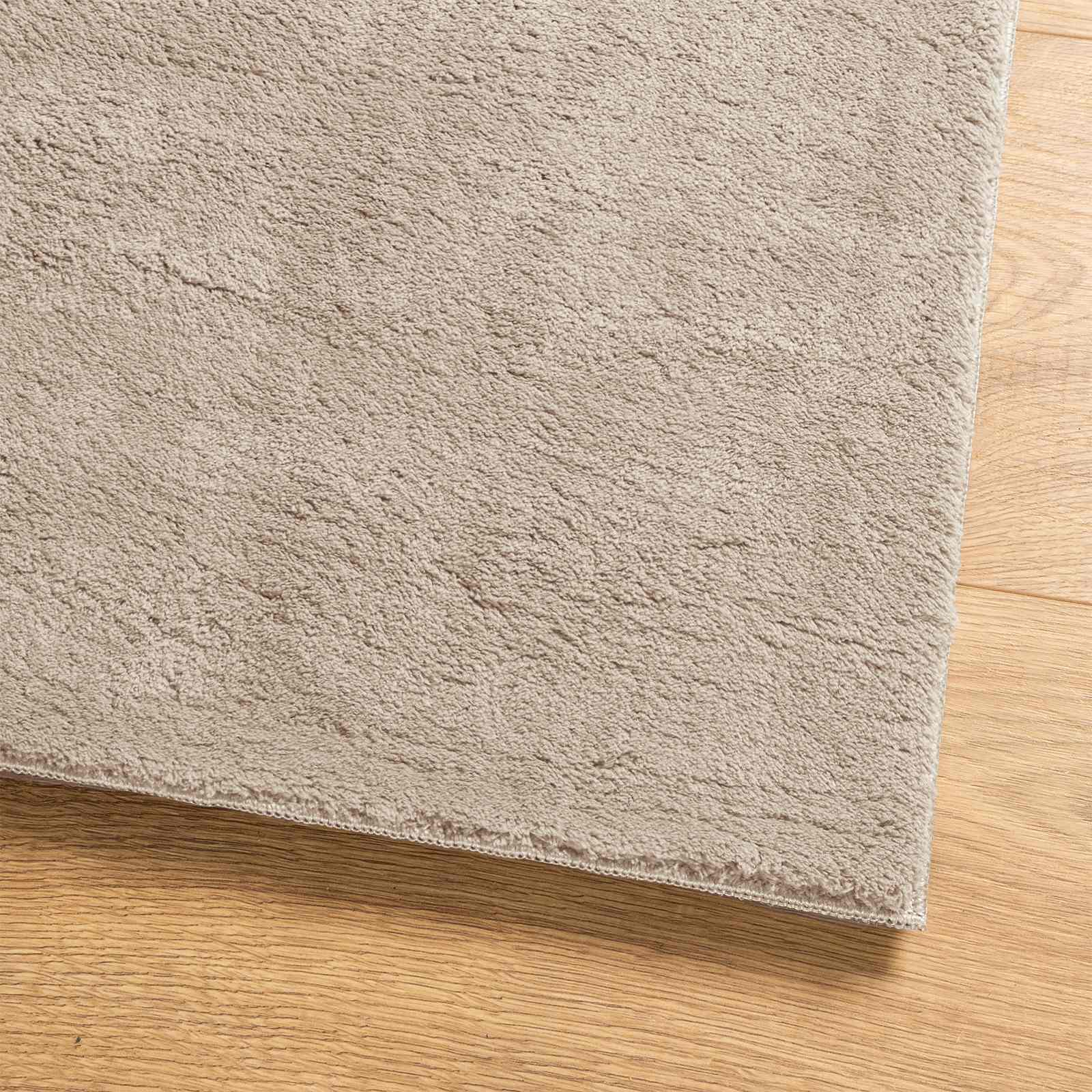 Mittlerer Flor weicher und waschbarer Teppich HUARTE Sand